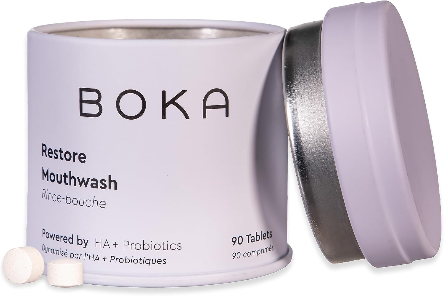 Detalle 2 de Boka Mouthwash Tablets with Hydroxyapatite – Refreshing Citrus Mint, Travel Size (90 Pcs, Fluoride Free & Alcohol Free)