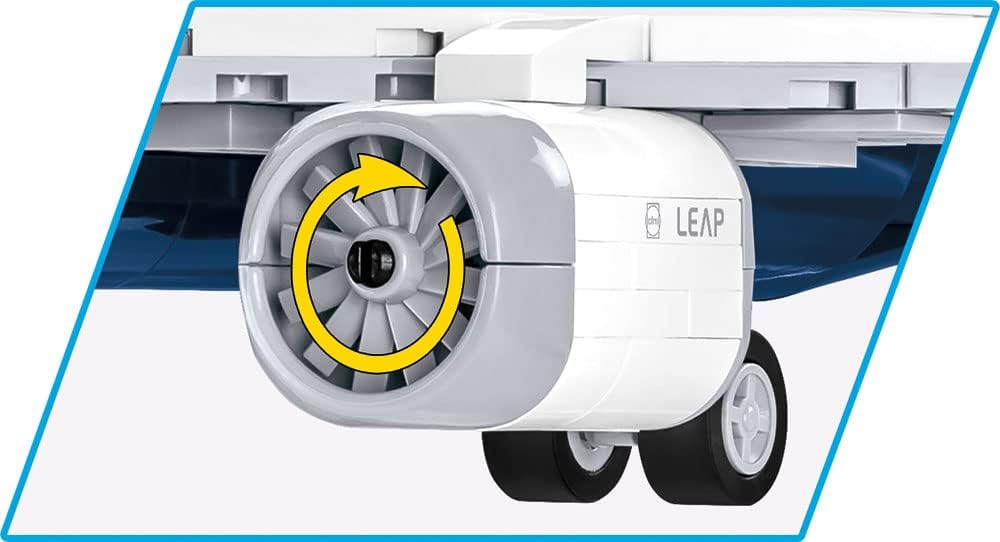 Detalle 1 de COBI Boeing 737-8 COBI-26608 Building Block Model, 340 Pieces, 1:110 Scale