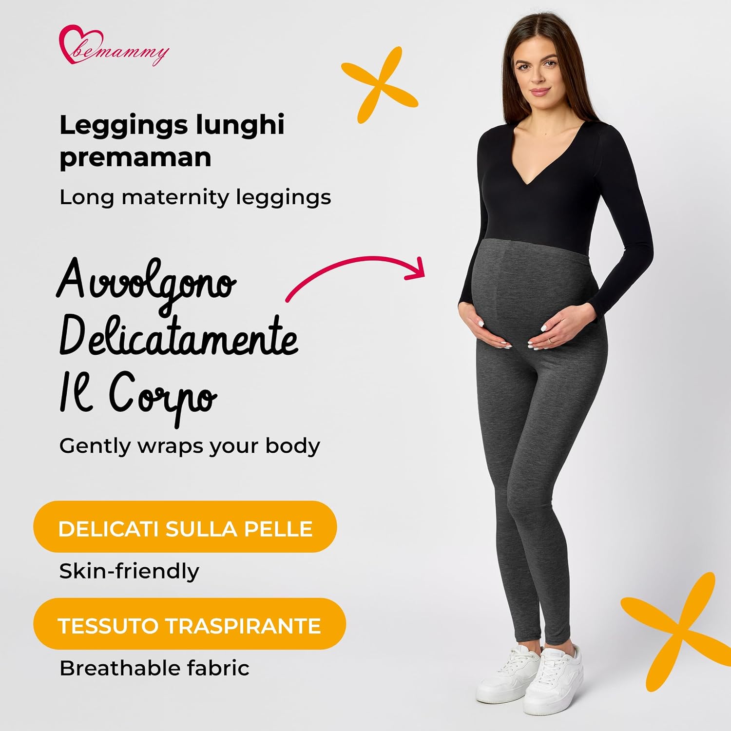 Detalle de Be Mammy Leggings premaman lunghi