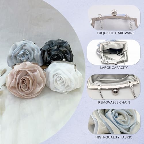 Detalle 2 de Pahajim Clutch Femme Satin Fleurs