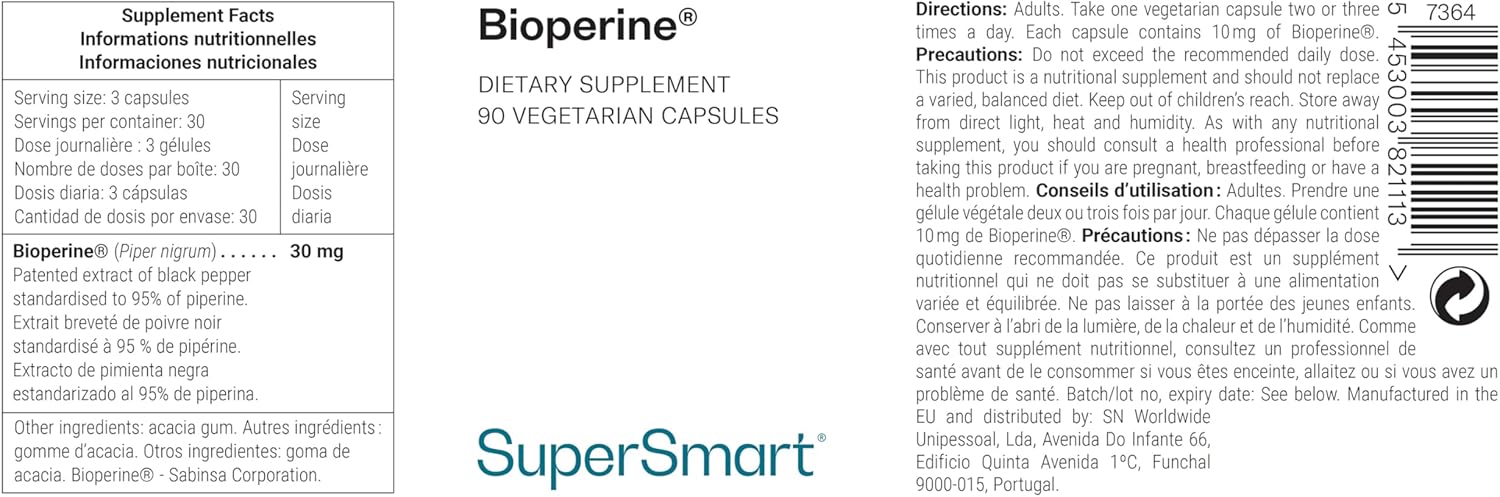 Thumbnail 1 de Bioperine - Extrait de Poivre Noir standardisé 95% de pipérine pour améliorer la biodisponibilité