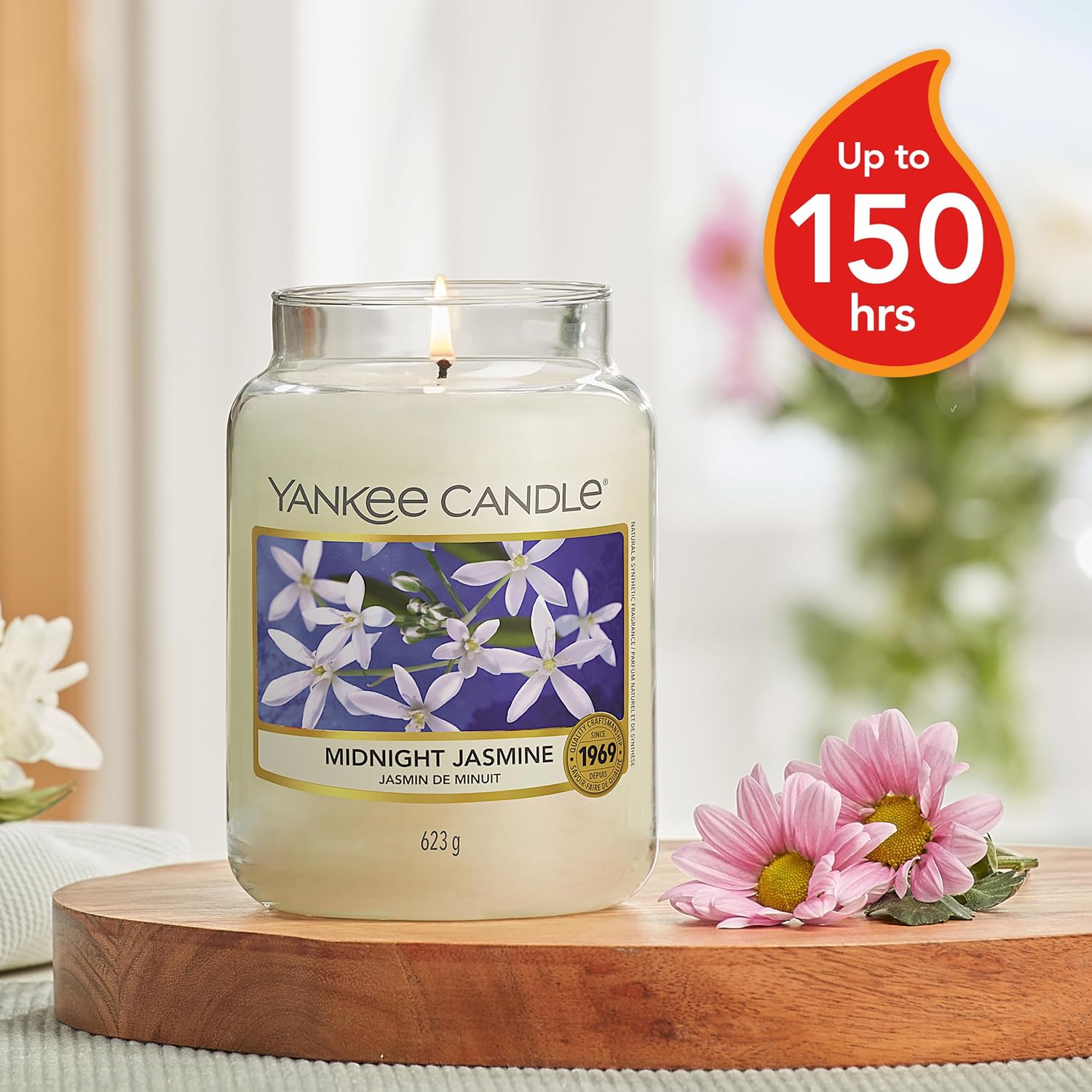 Detalle de Yankee Candle Midnight Jasmine Large Jar Candle