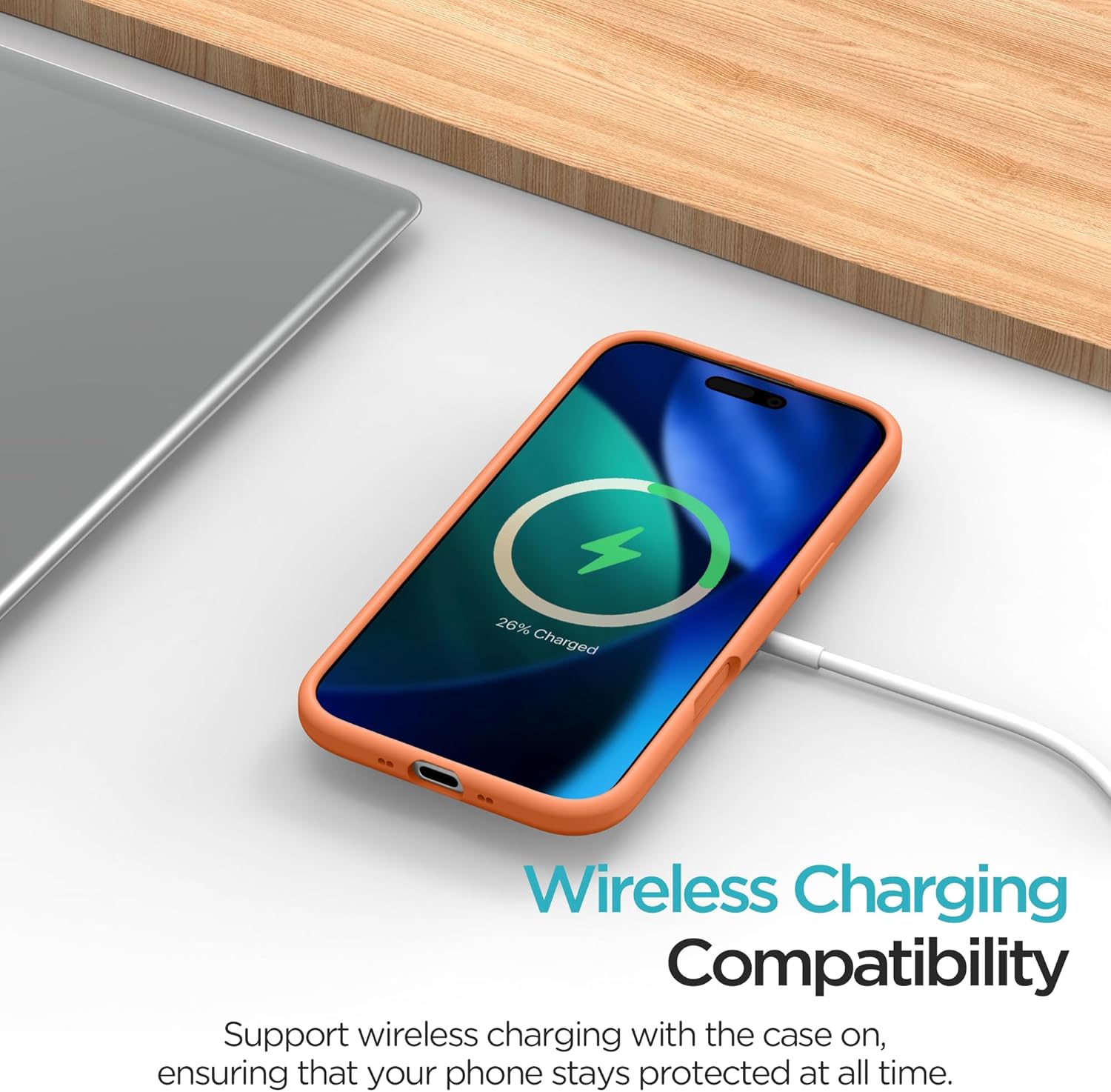 Thumbnail 5 de INGIDO for iPhone Air Case – Liquid Silicone Cover with Camera Protection (Orange)