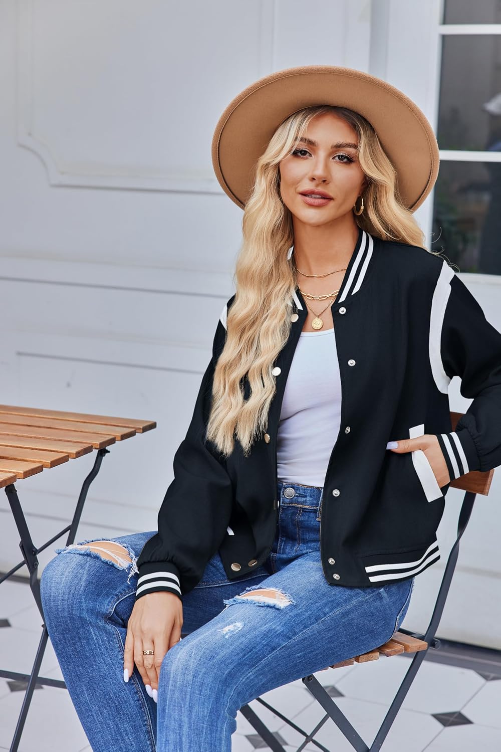Detalle 2 de Zeagoo Bomber Jacket Women Lightweight 2026