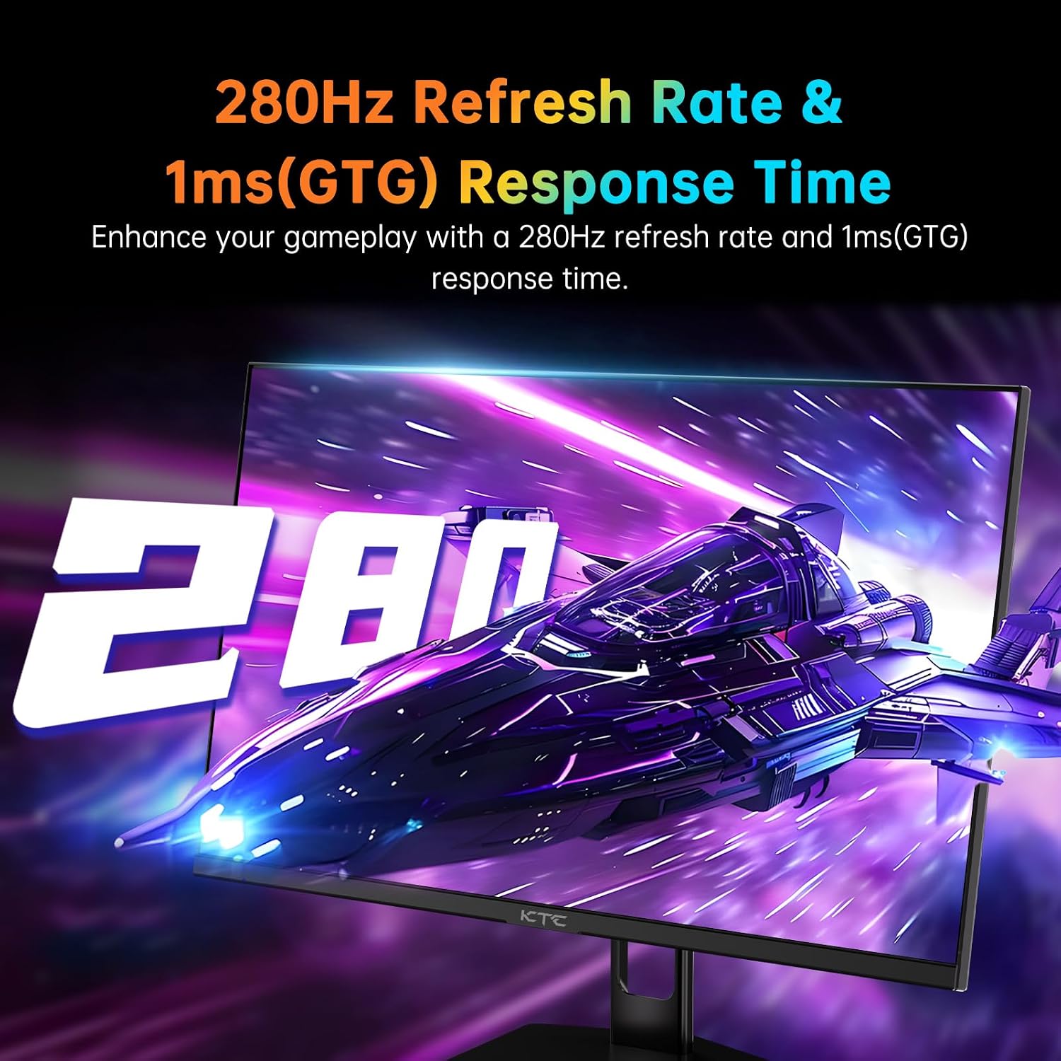 Thumbnail 1 de KTC 27-Inch 280Hz / 240Hz Gaming Monitor (H27E22P) – Fast VA, 1080p, HDR, FreeSync/G-Sync Compatible