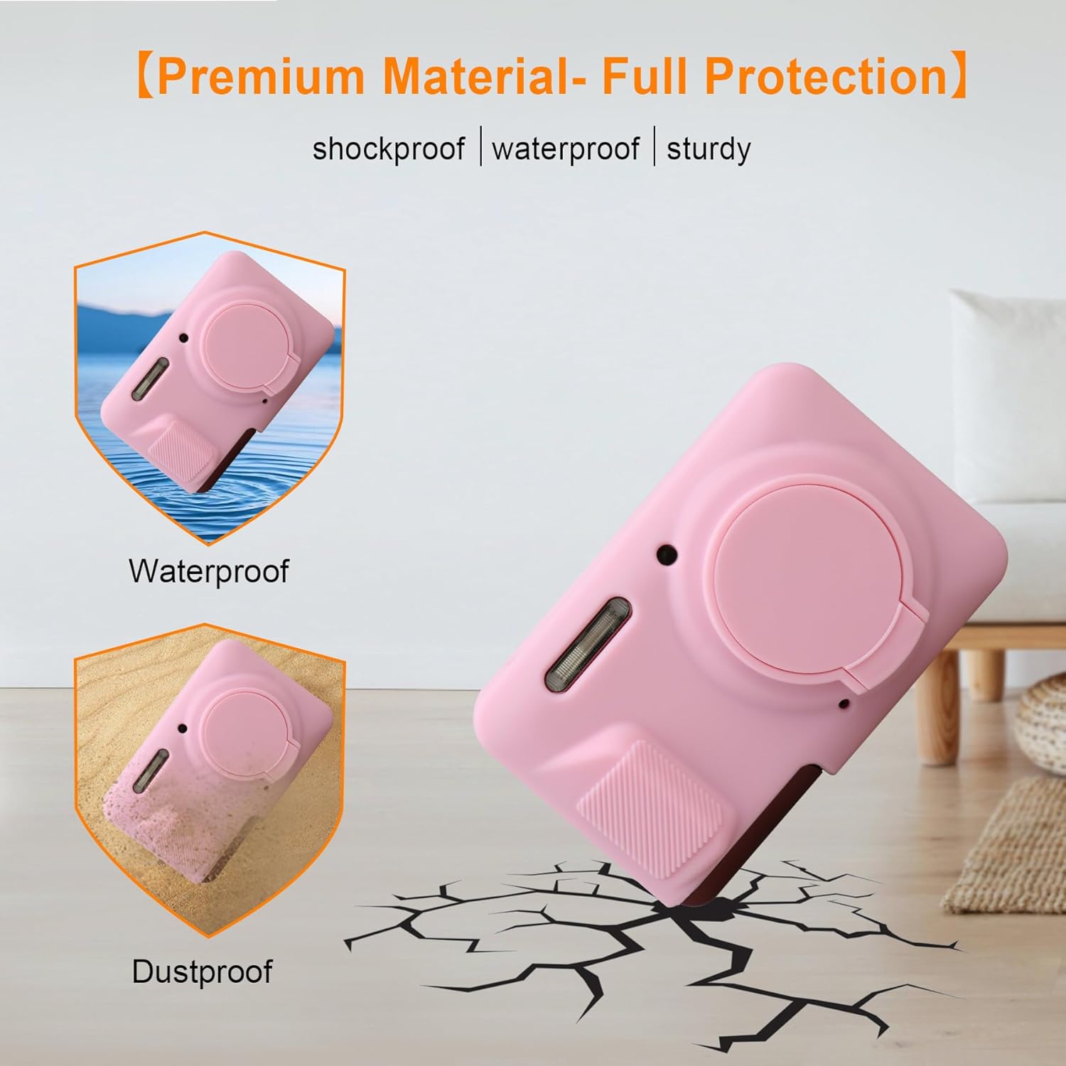 Thumbnail 5 de Elonbo Silicone Case for Kodak PIXPRO FZ55 — Soft, Protective Snap-On Cover (Pink)