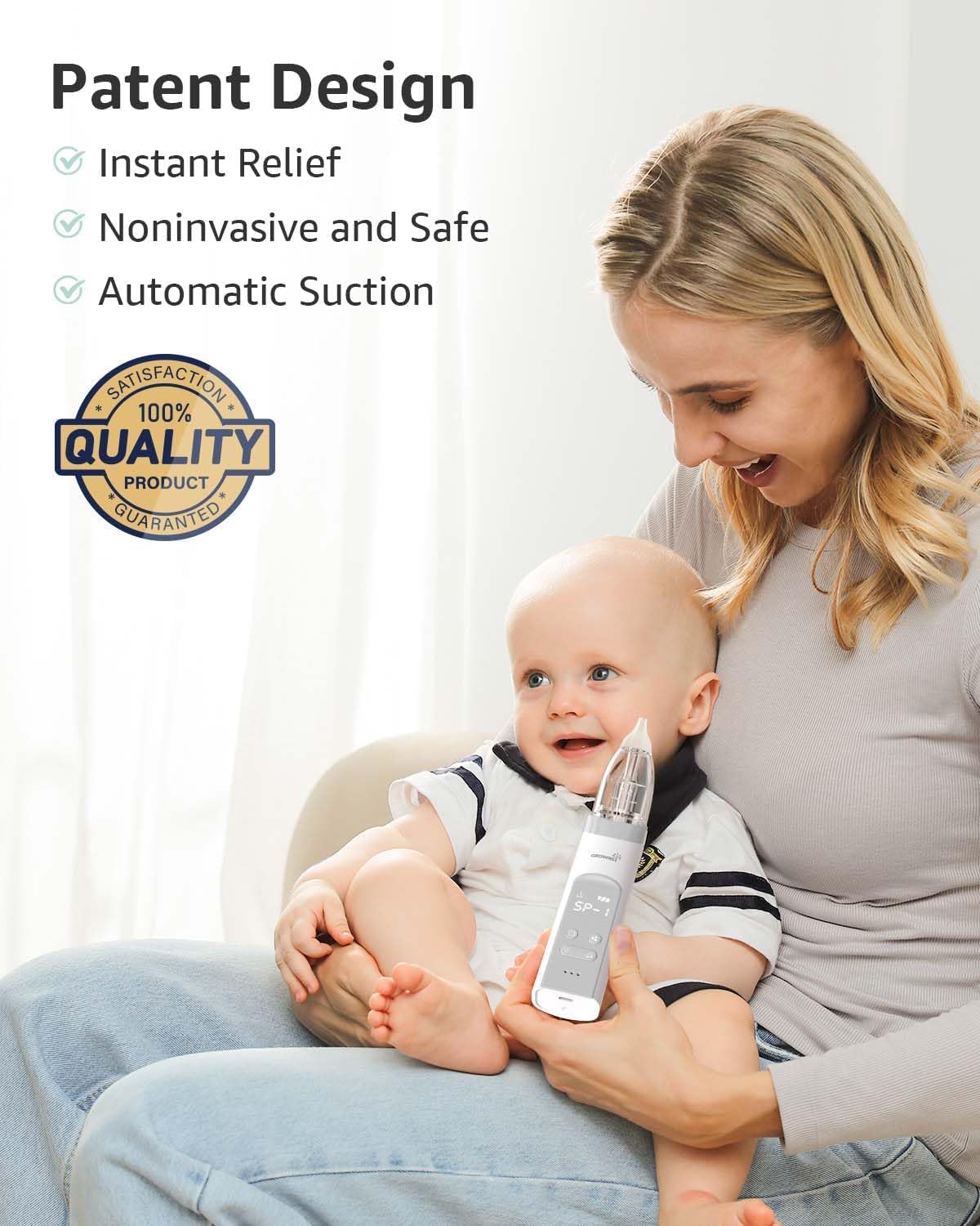 Thumbnail 2 de Nasal Aspirator for Baby: Baby Nose Sucker Pro with 3 Soft Silicone Tips and USB-C Recharge