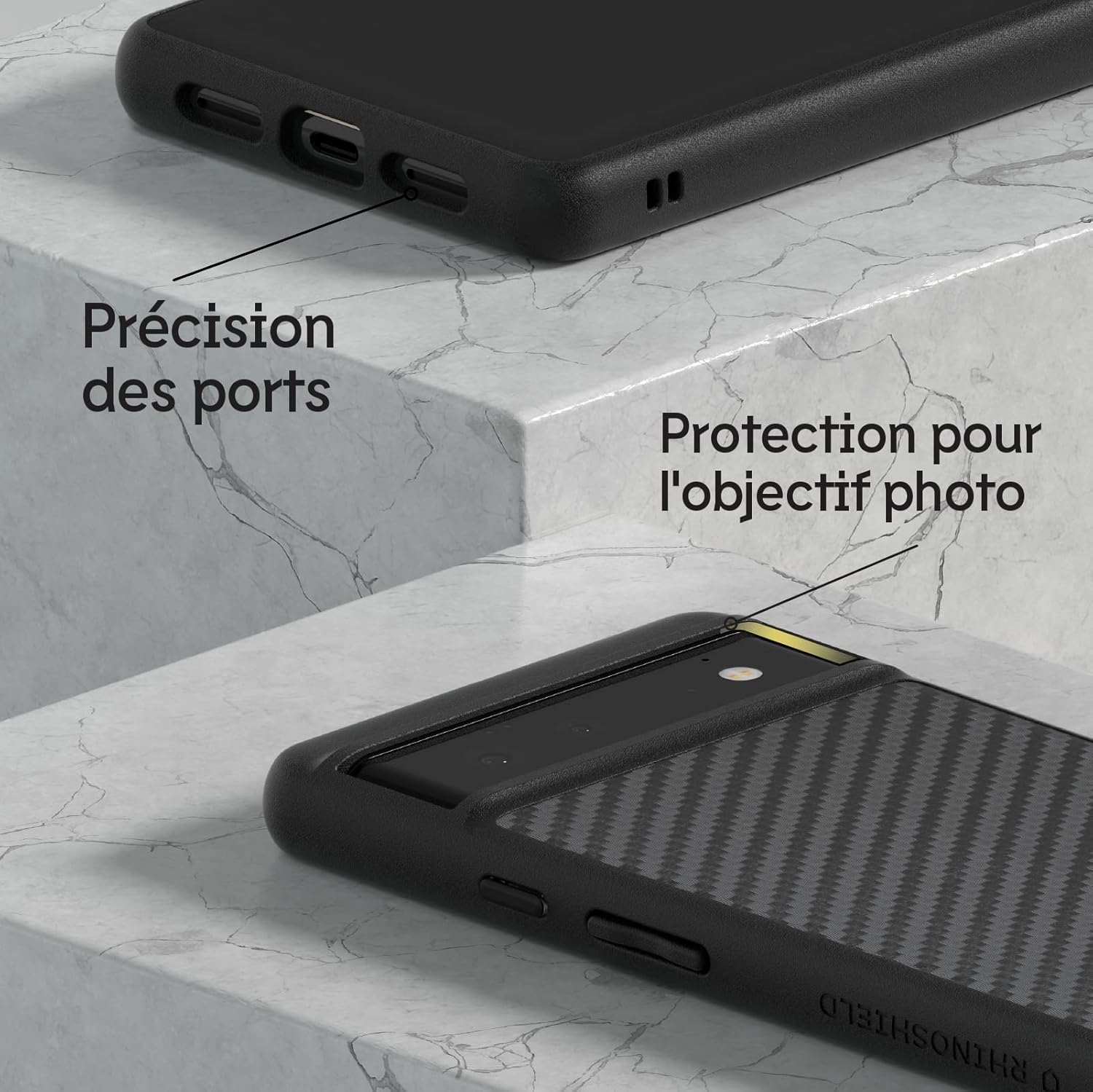 Thumbnail 4 de RhinoShield SolidSuit Noir Classic pour Pixel 6 – coque fine anti-chocs avec finition premium