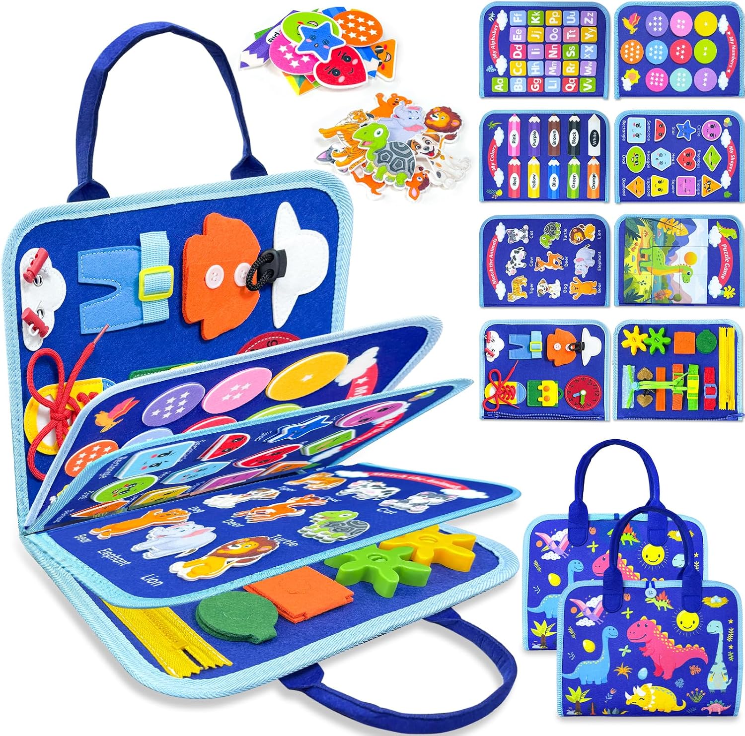 Thumbnail 6 de Walenty Busy Board Montessori Toys (Unicorn Travel Busy Book) for Toddler Girls