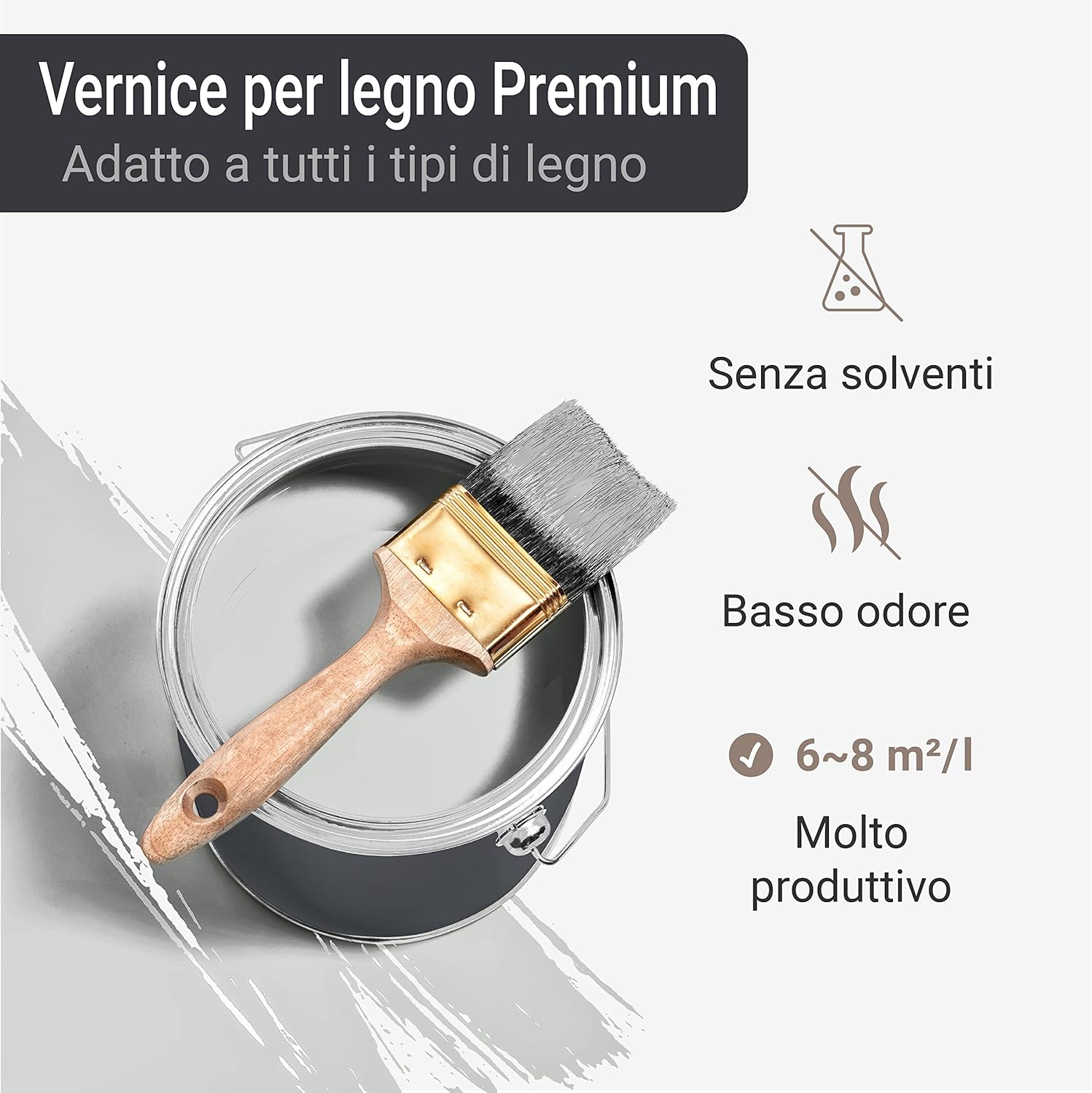Thumbnail 2 de WO-WE W420 Vernice per legno Grigio antracite 5L