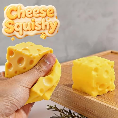 Detalle de Cheese Squishy Stress Relief Original Sensory Food Squishy – QPNGKT
