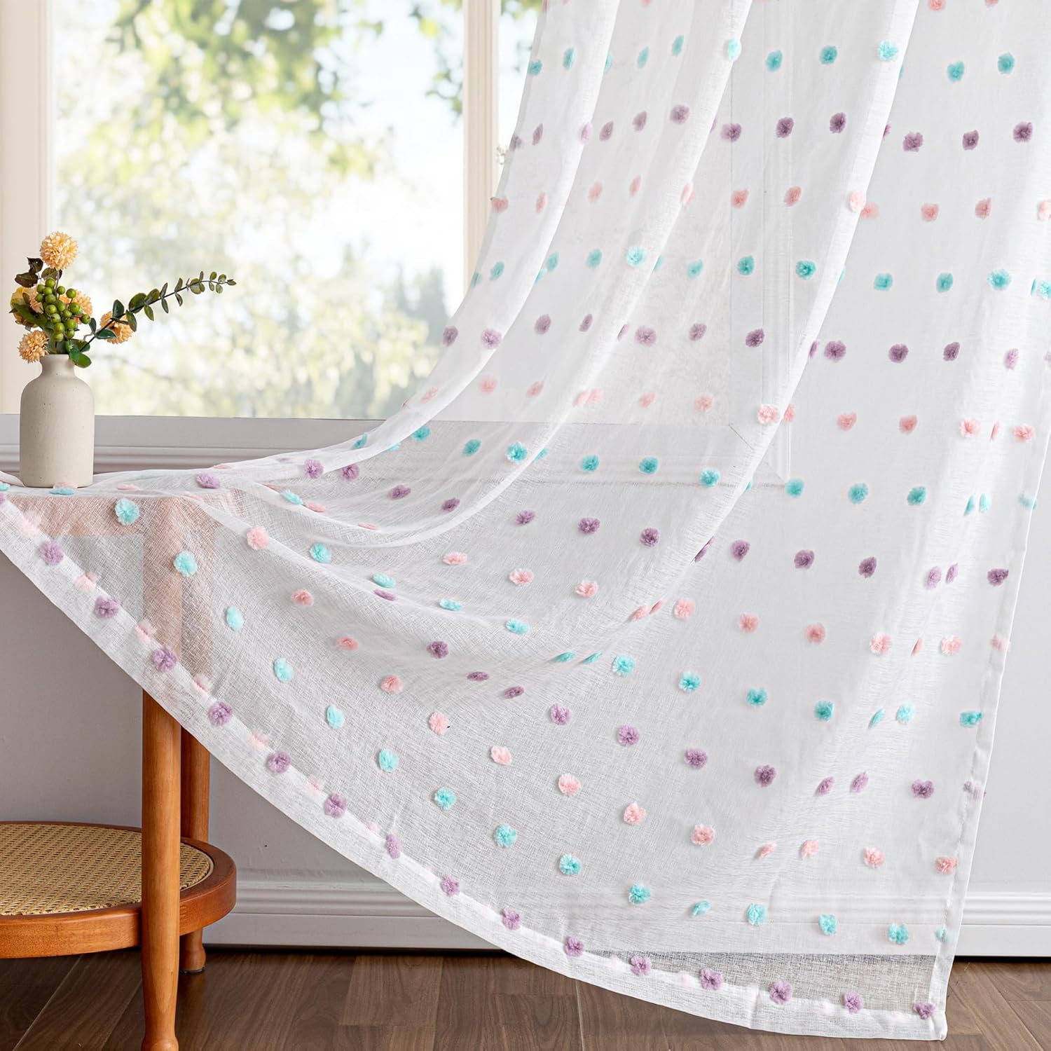 Detalle 1 de MYSKY HOME Gardinen mit Kräuselband 160 cm