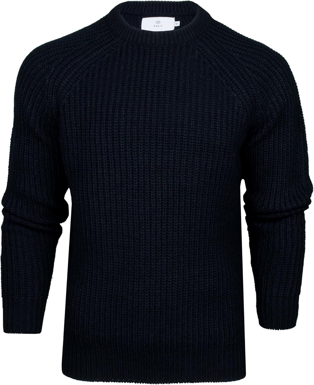 Thumbnail 3 de Xact Men's Chunky Fisherman Knit Jumper, Crew Neck, Raglan Sleeve