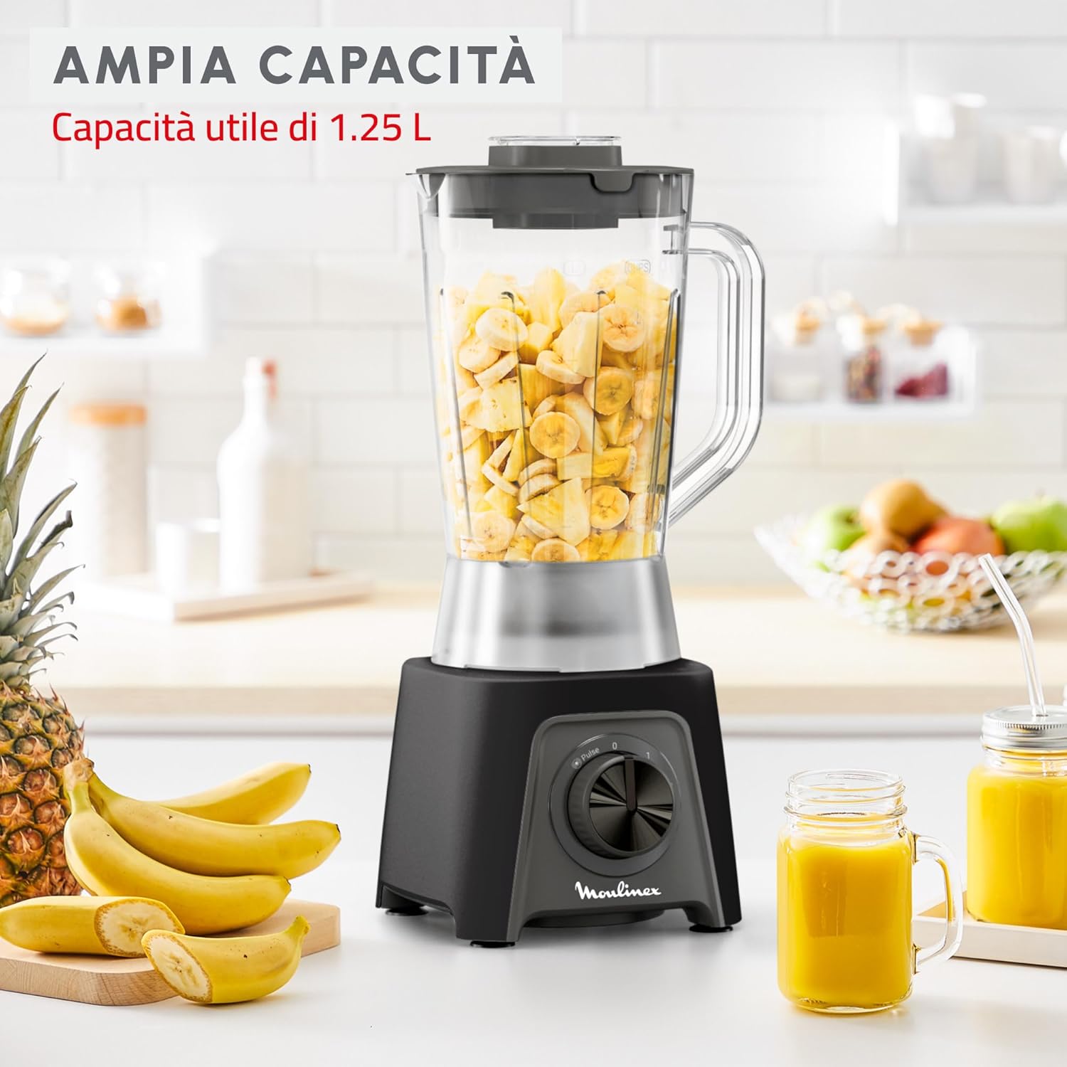 Thumbnail 2 de Moulinex Blendeo+ LM2C08F0: Frullatore da 1,5 L con lame Zelkrom e Smart Lock, 450 W