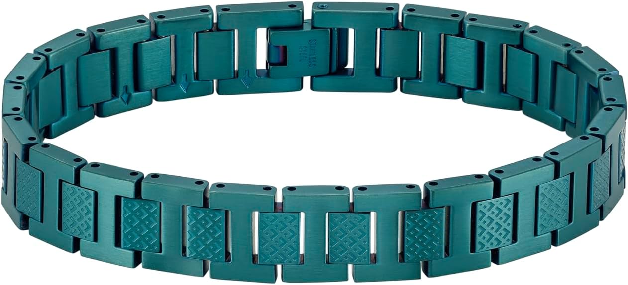 Thumbnail 2 de Lacoste Metropole Collection Link Bracelet — Green Ion Plated, H-Link design