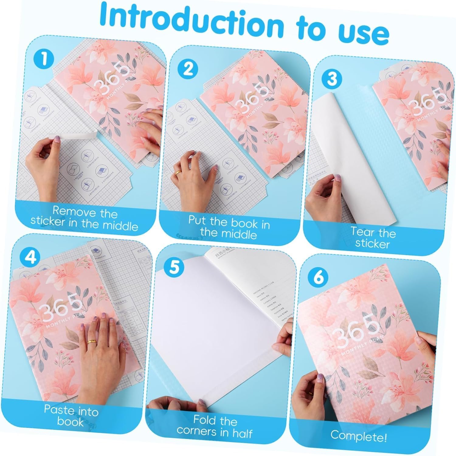 Thumbnail 2 de Buchumschlag A4 (21 × 30 cm), 10er-Set transparent – verstellbare Kunststoff-Bookcover für Schule & Home Office