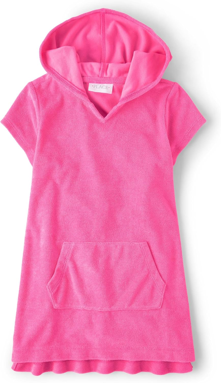Detalle 1 de The Children's Place Girls' Hooded Swim Coverups