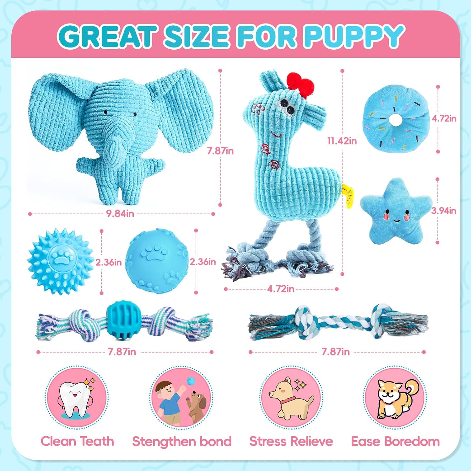 Thumbnail 6 de 2TRUL 8 Pack Puppy Teething Toys