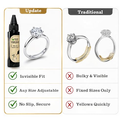 Detalle de Invisible Ring Size Adjuster by Yiruhe – Ring Reducer for Loose Rings