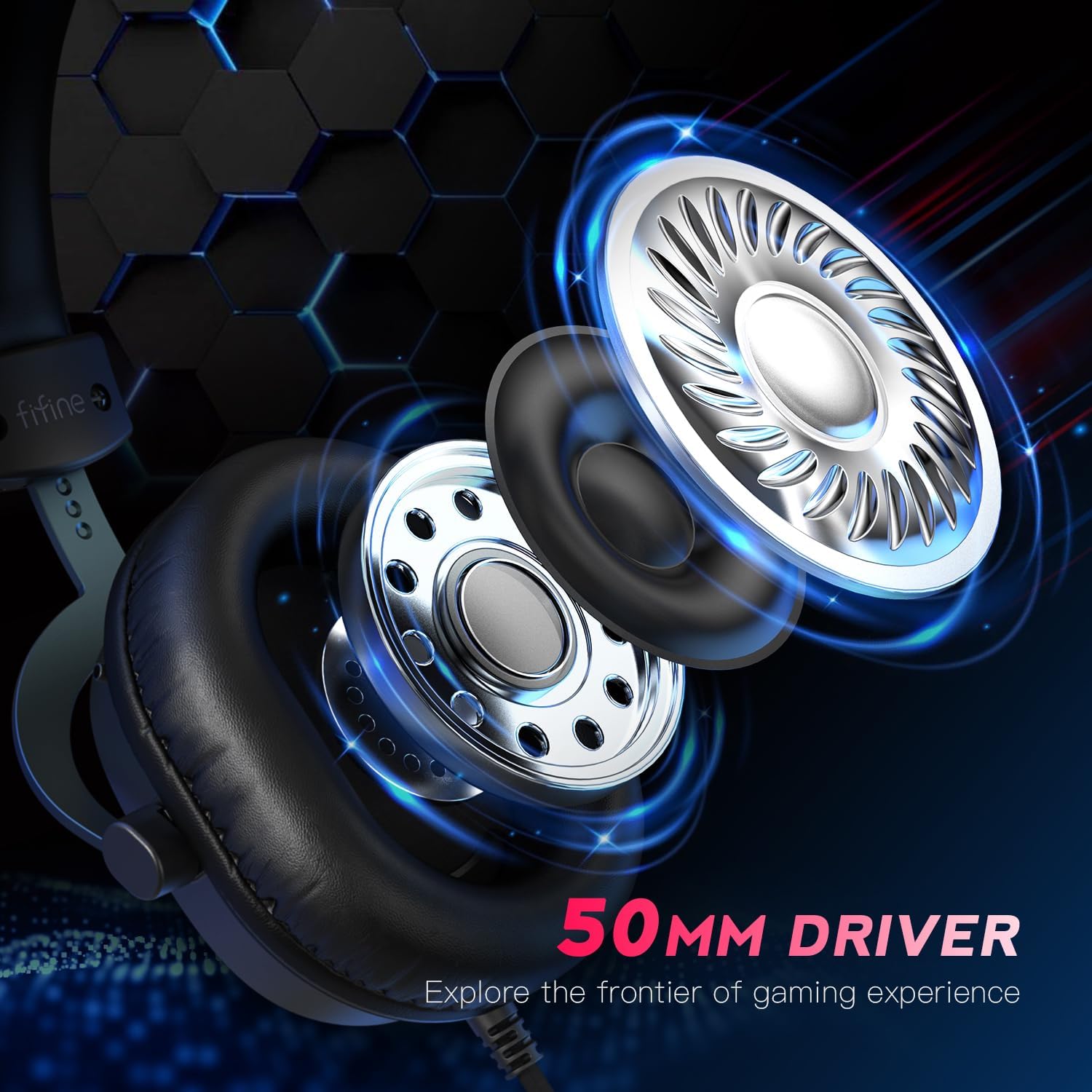 Thumbnail 6 de FIFINE H9 Wired Gaming Headset with Virtual 7.1 Surround and Detachable Mic