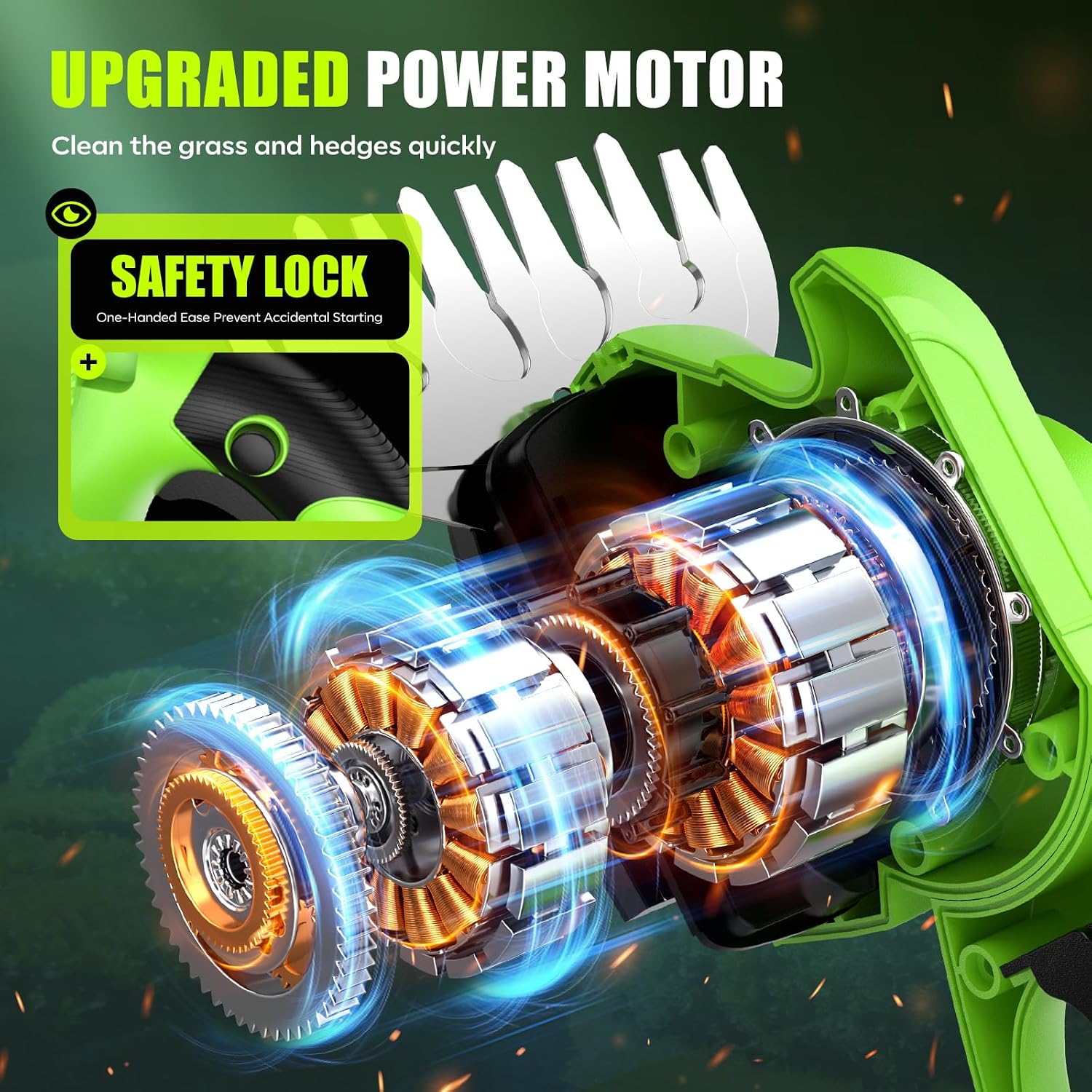 Detalle de Supleap 2-in-1 Cordless Hedge Trimmer 600W