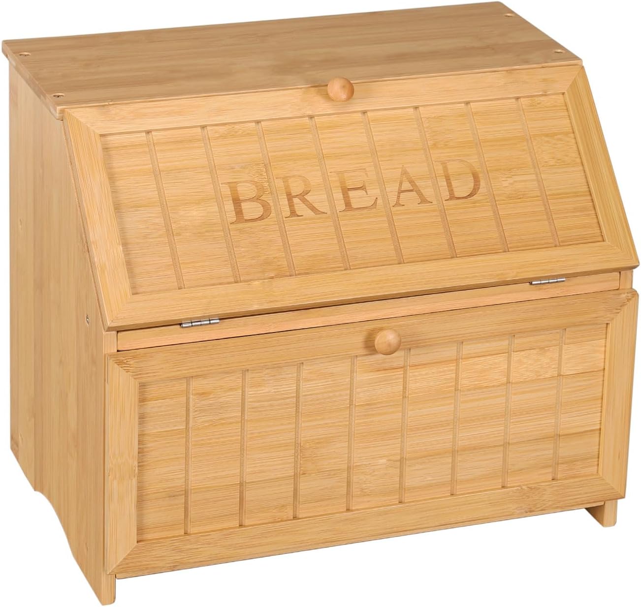 Detalle 2 de Leader Accessories Double Decker Bamboo Bread Bin 15.3" 🍞