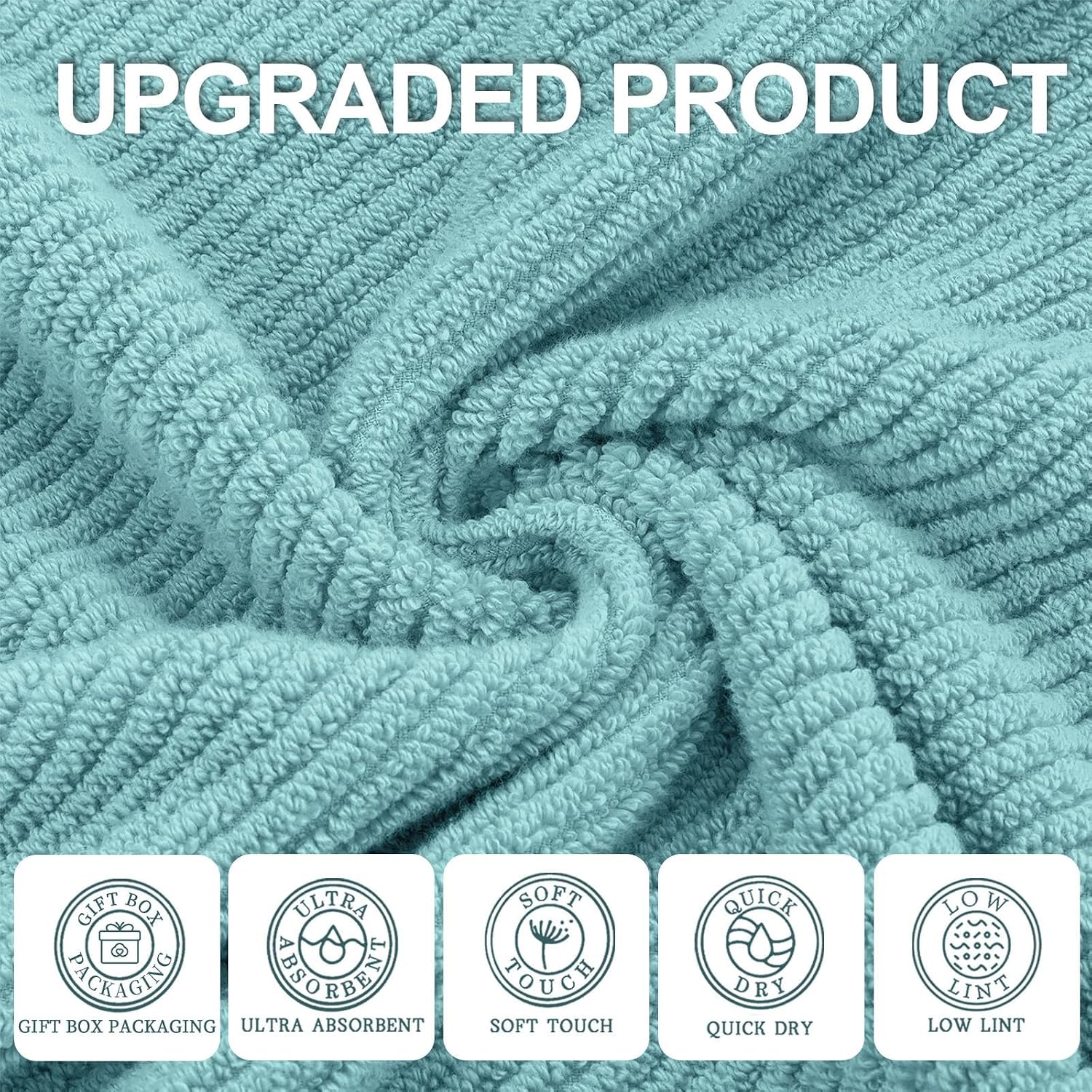 Thumbnail 1 de Aqua Teal 13"x13" Wash Cloths 6-Pack