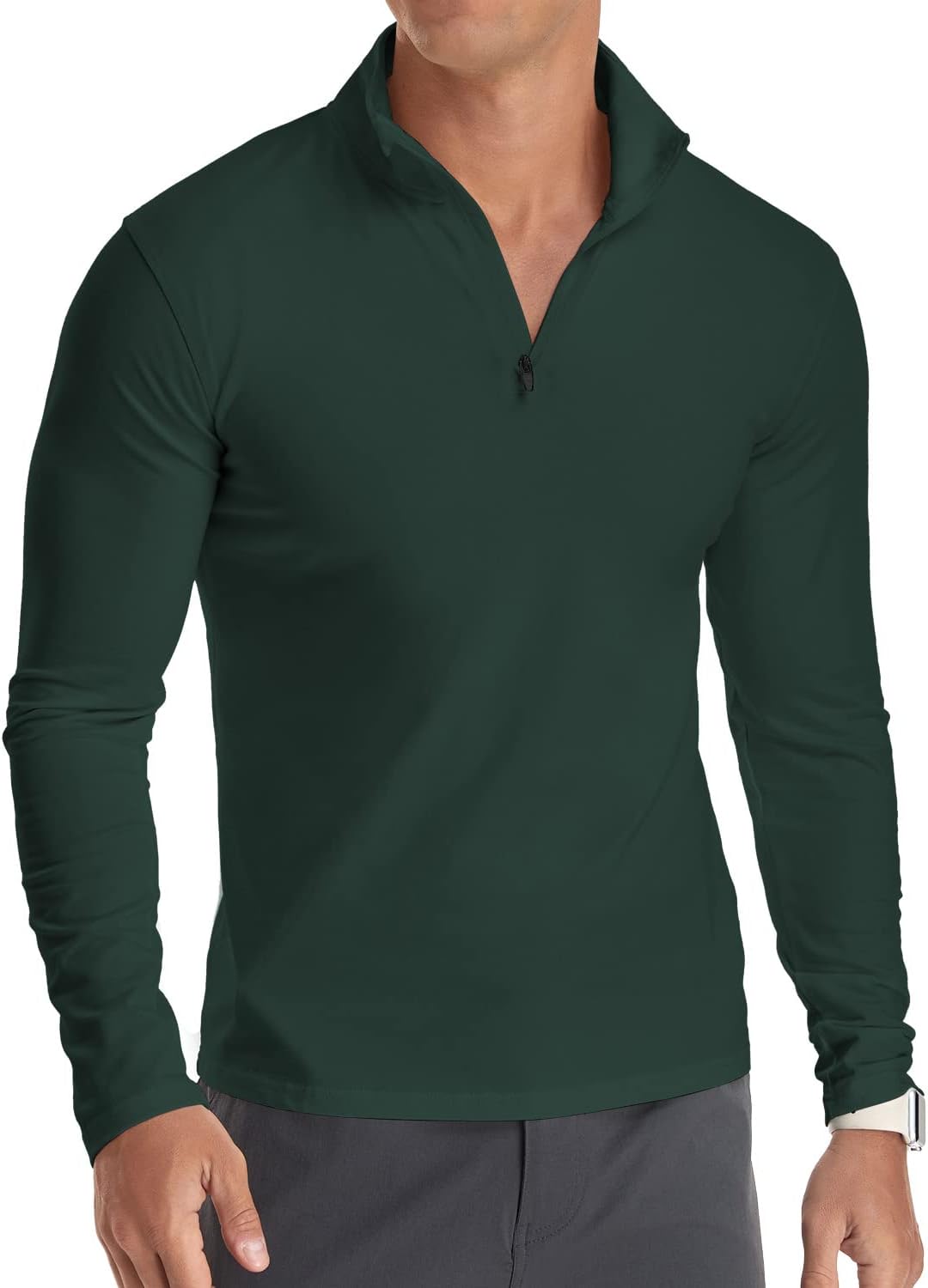 Thumbnail 6 de KUYIGO Herren 1/4 Zip Laufshirt – Funktionsshirt, Langarm, schnelltrocknend (S–XXL)