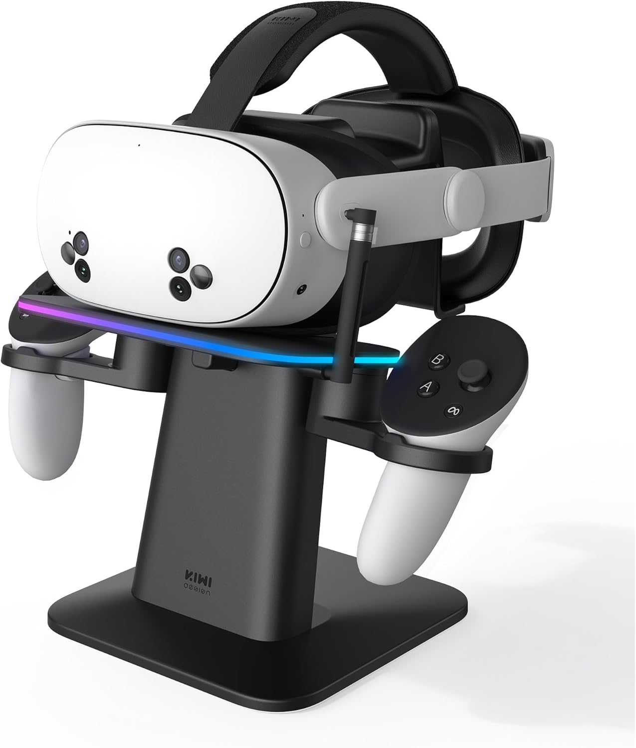 KIWI design Ladestation für Meta Quest 3S/Quest 3/Quest 2/Quest Pro (von Meta autorisiert) – Zubehör zum Aufladen