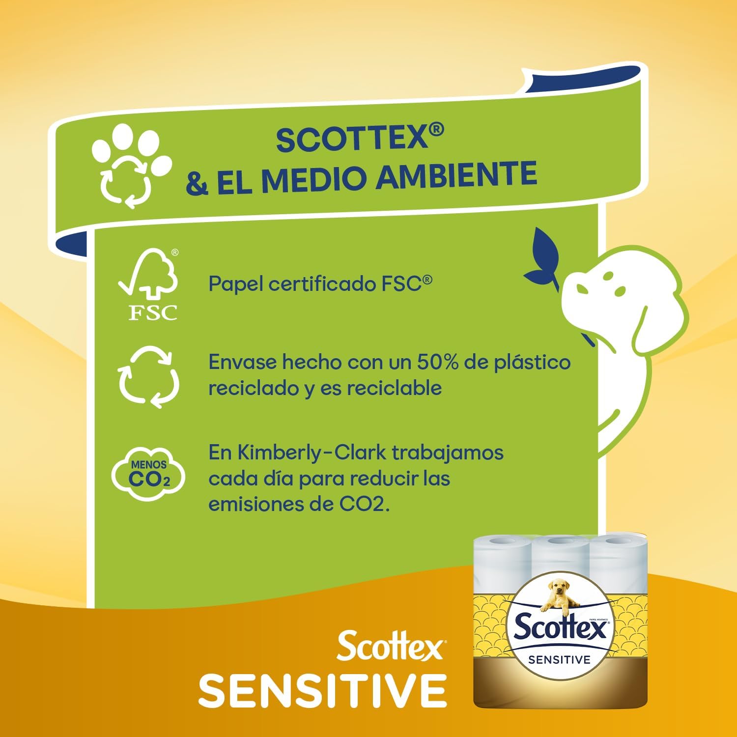Detalle 2 de Scottex Papel Higiénico Sensitive 42 rollos