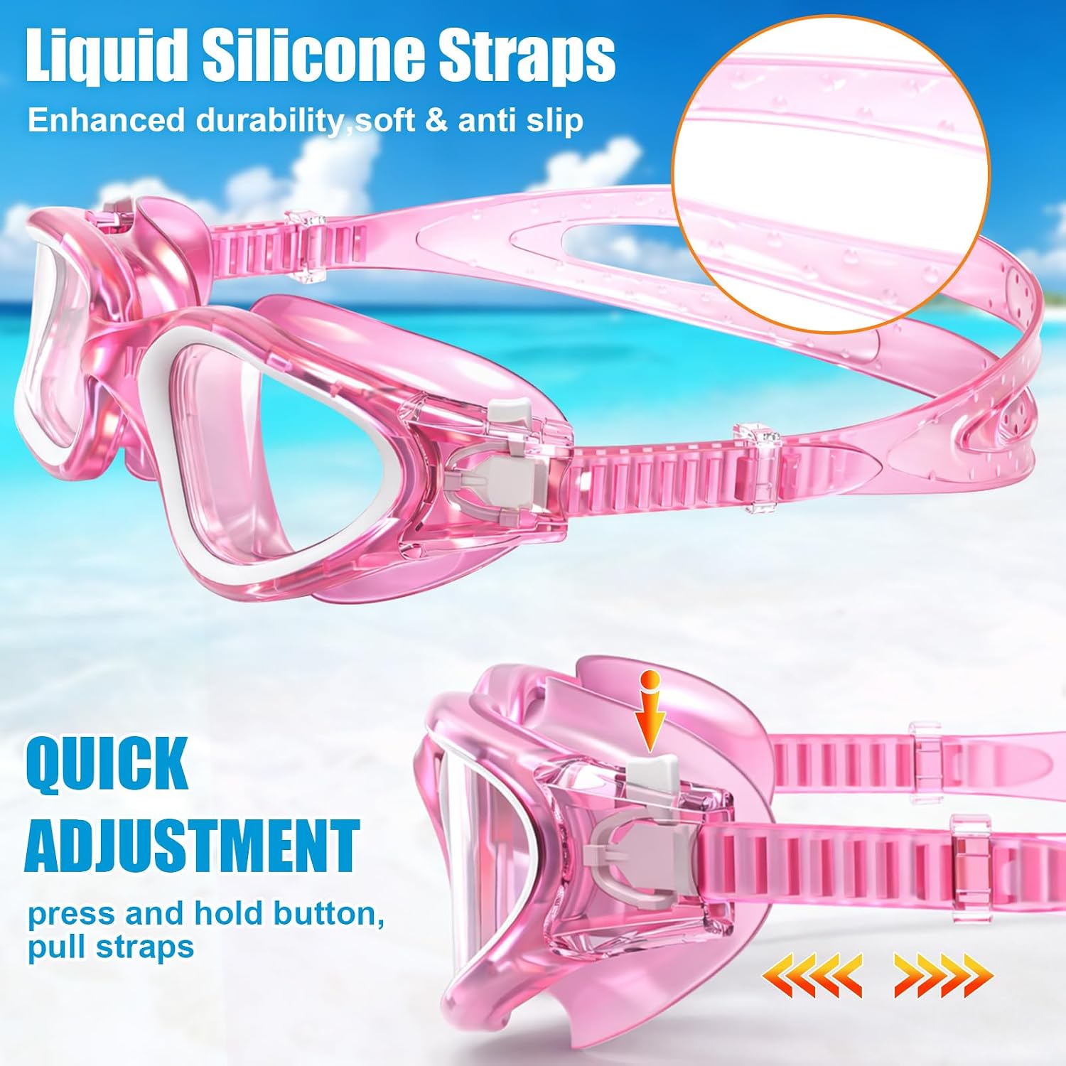 Thumbnail 4 de Winline Swimming Goggles Clear Vision: Anti-Fog, Anti-UV, Leak-Proof Comfort for All