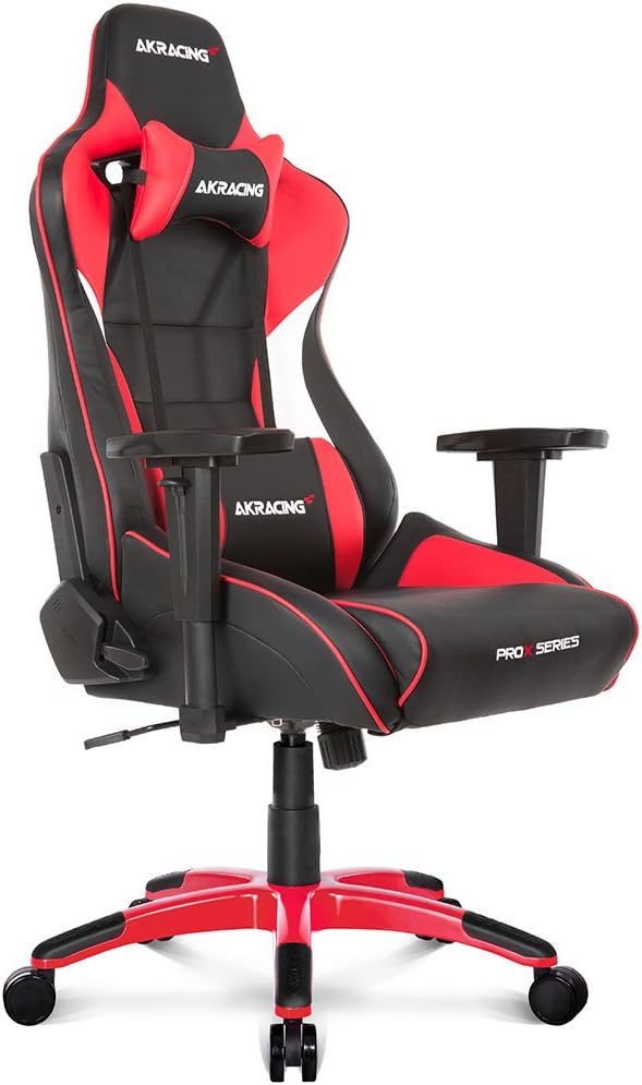 Detalle de AKRacing Pro-X V2 ゲーミングチェア レッド 高耐久PUレザー・180度リクライニング・4Dアームレスト