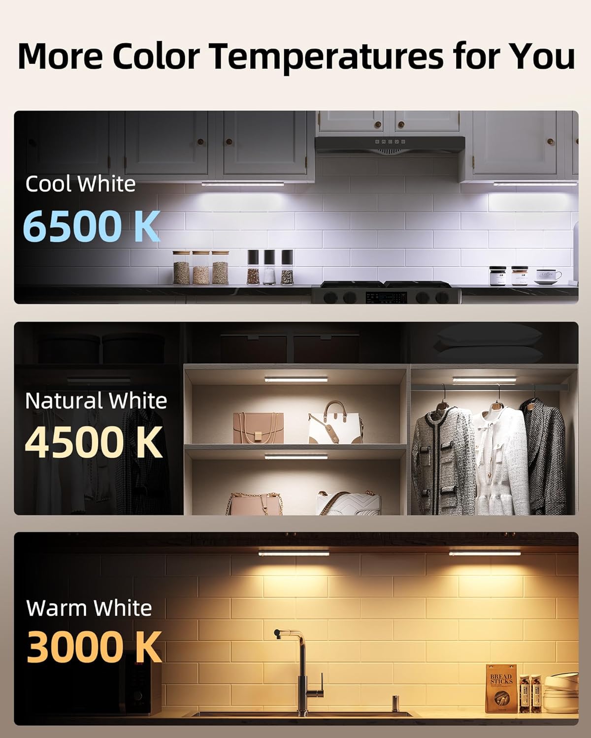 Thumbnail 5 de EZVALO 6-Pack Under Cabinet Light 2000mAh ๐ฆ