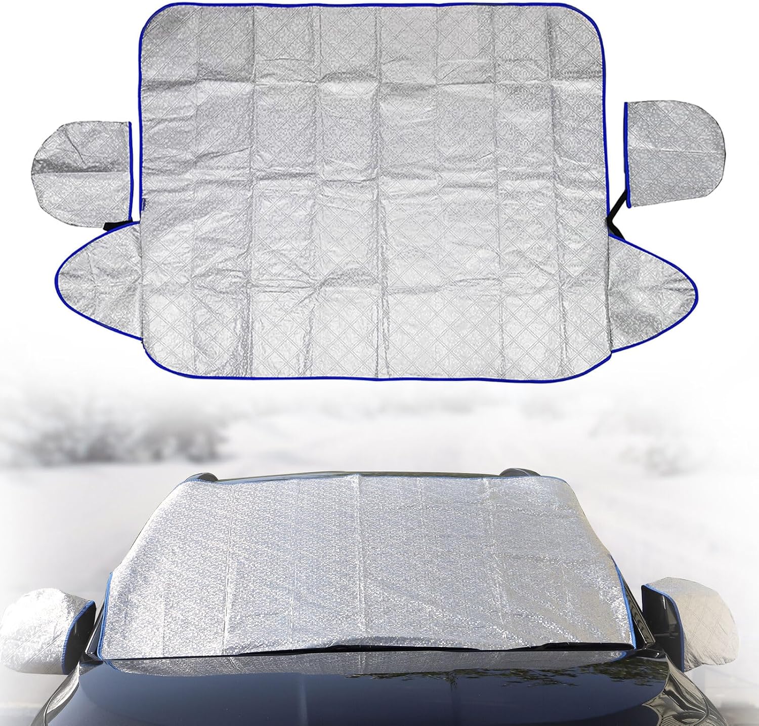 Detalle de Goodyear Quilted Windscreen Cover with Mirror Covers (Heavy Duty, Universal Fit)