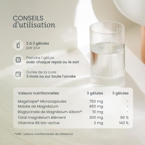 Detalle 2 de NUTRI & CO Magnésium Bisglycinate Malate & Liposome vitamine B6 — 120 gélules