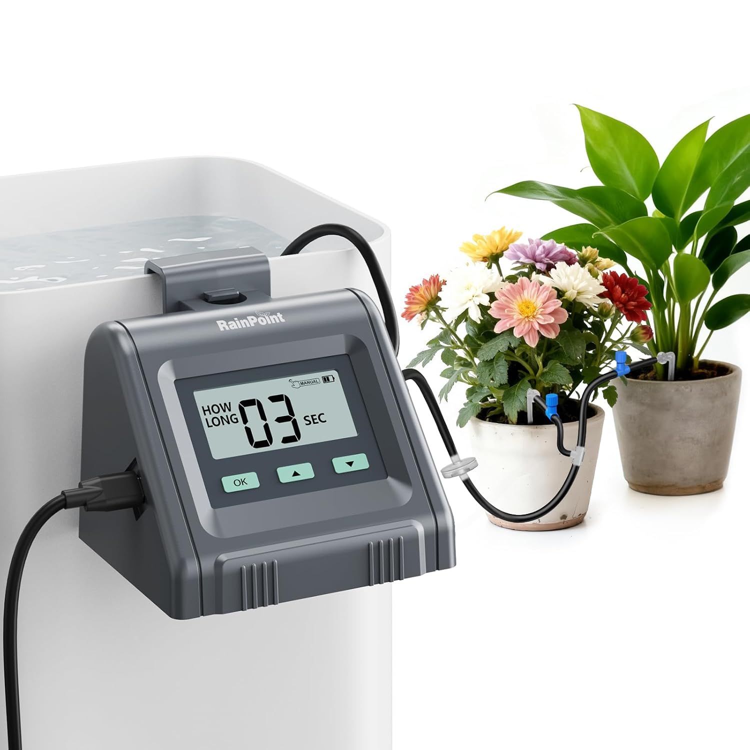 Detalle de RAINPOINT Automatic Watering System DIY Drip Irrigation Kit for Potted Plants