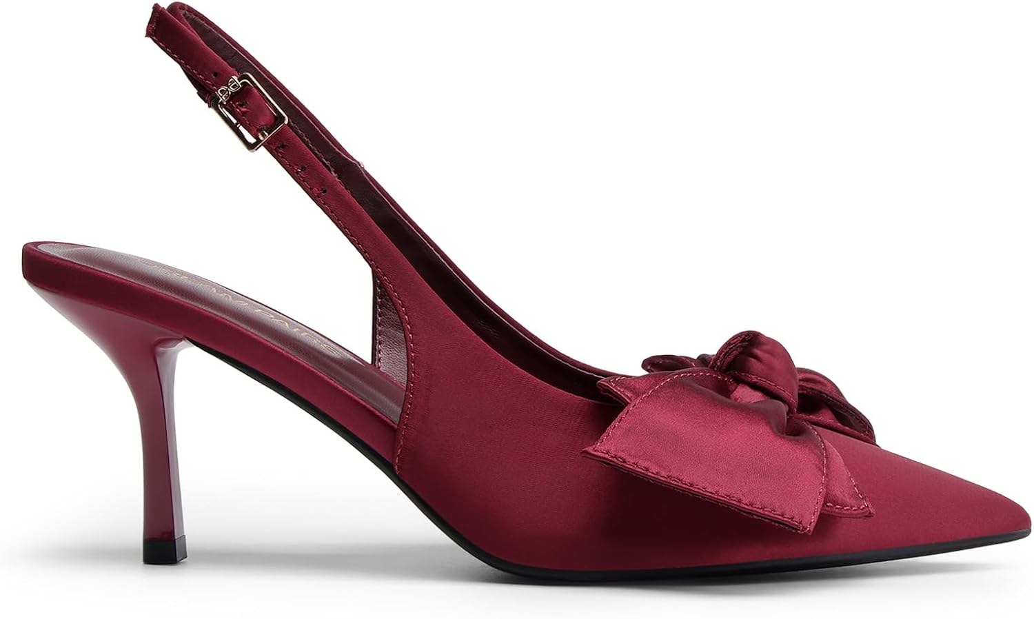 Thumbnail 6 de DREAM PAIRS Slingback Stiletto Heels, 3-Inch Kitten Heel, Bow, Pointed Toe