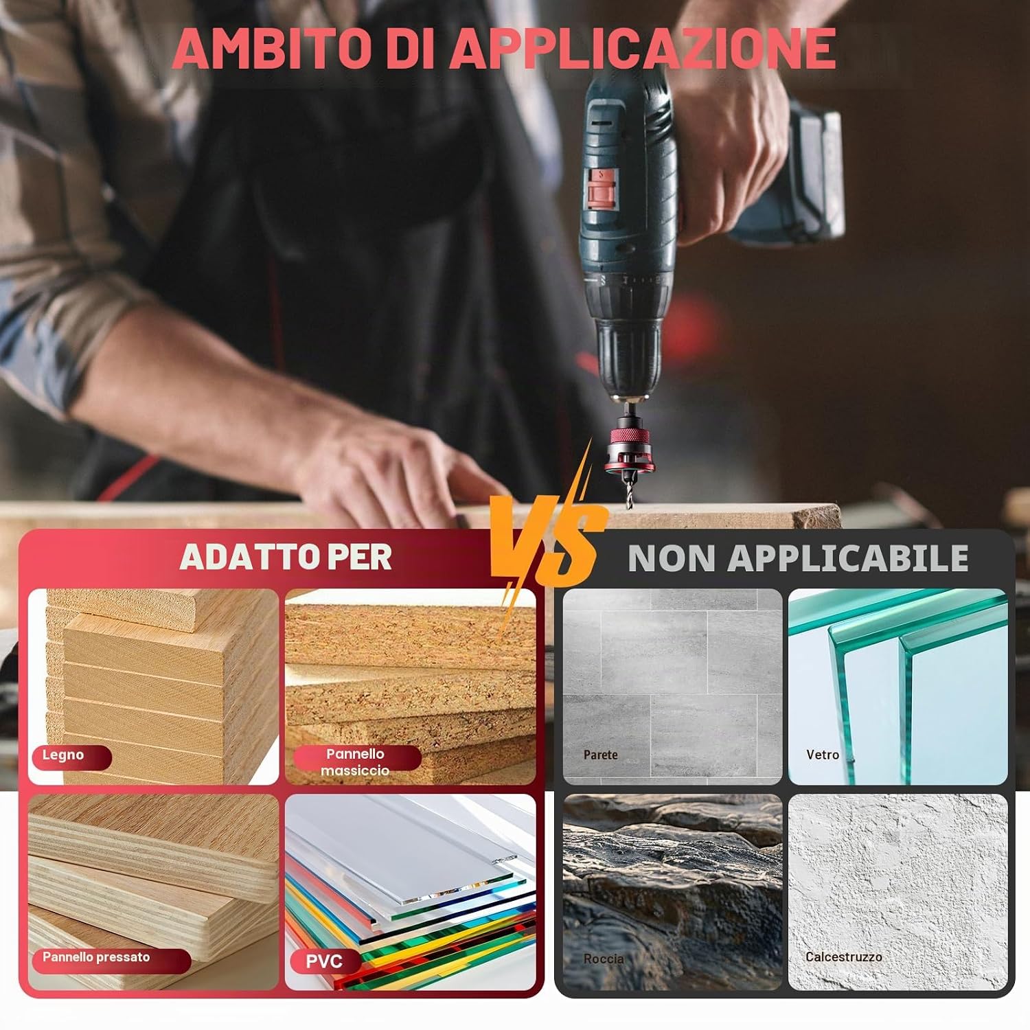 Thumbnail 5 de Punte trapano a svasatura set legno 5