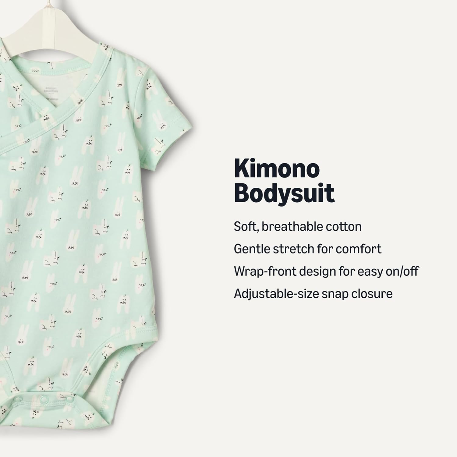Detalle de Amazon Essentials x Sofia Grainge Unisex Babies' Side Snap Short Sleeve Bodysuit