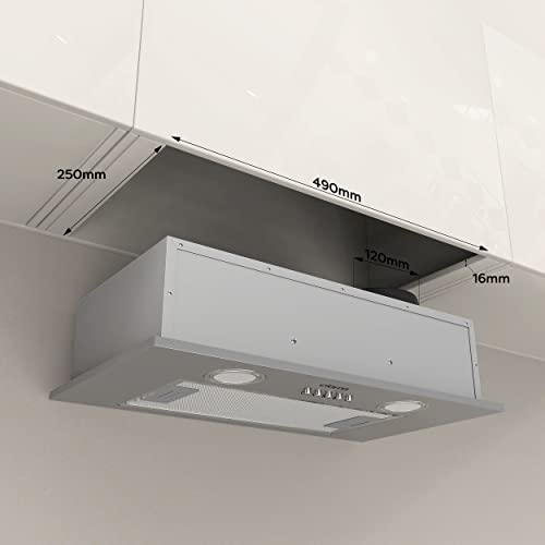 Thumbnail 2 de CIARRA CBCS5913A – Hotte aspirante encastrée 52 cm, 300 m³/h, 2 modes (évacuation ou recyclage)
