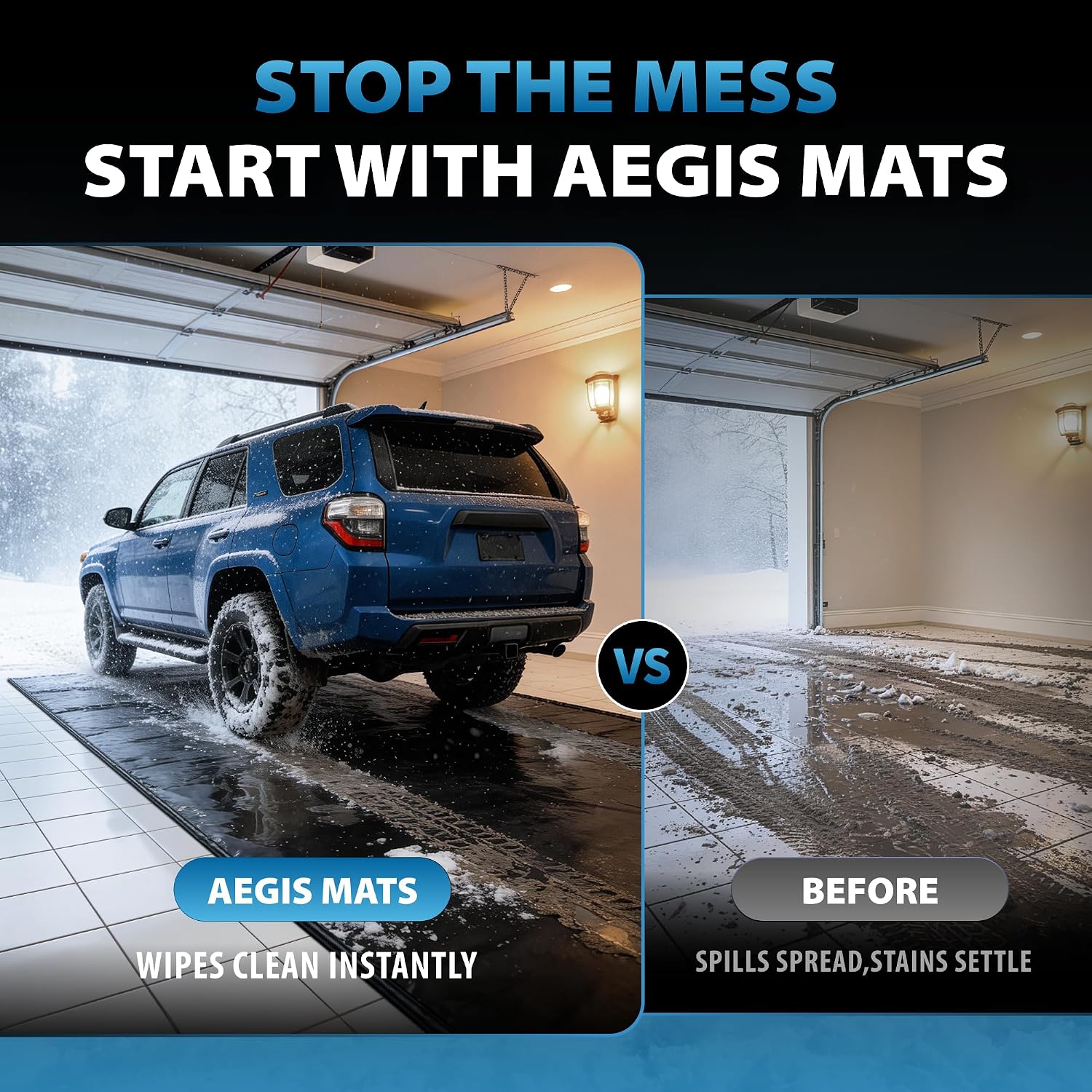 Detalle de Aegis Mats Garage Floor Mat, 65-Gallon Capacity