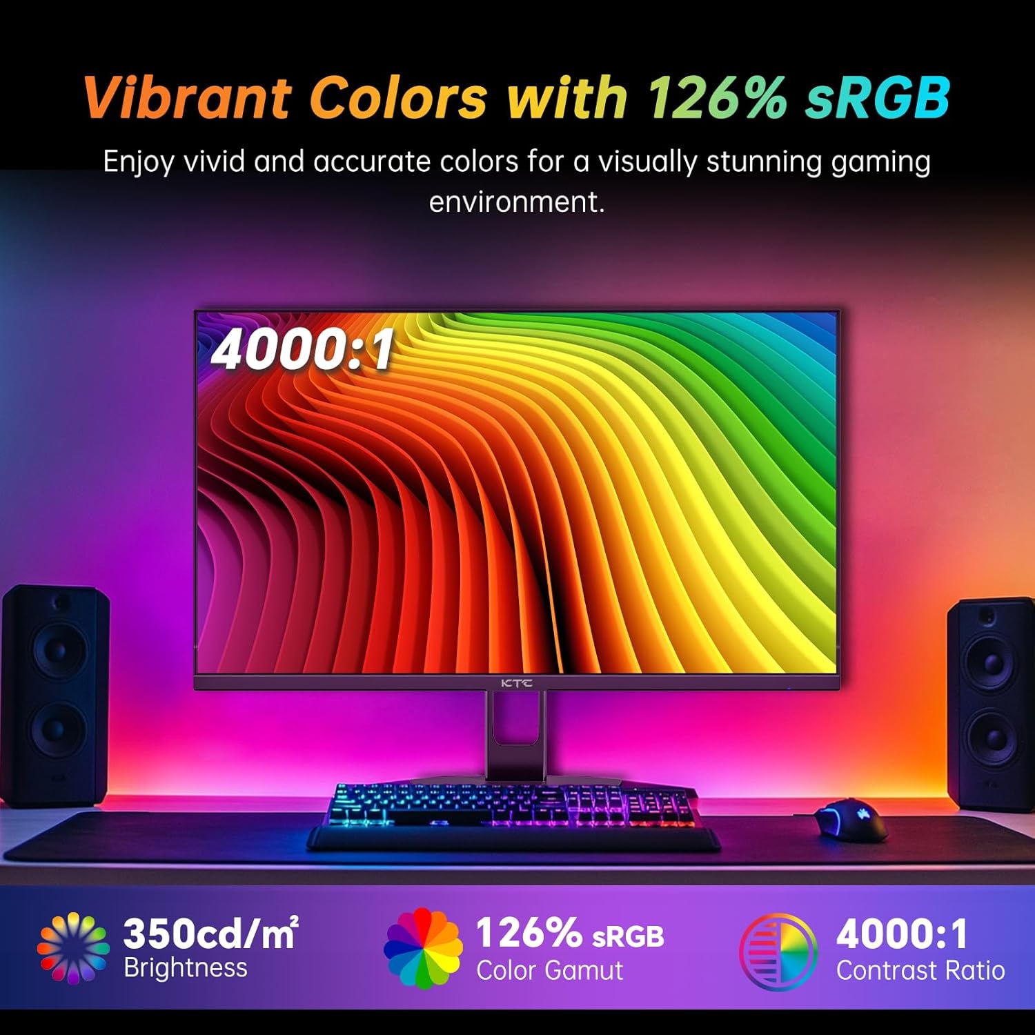 Thumbnail 4 de KTC 27-Inch 280Hz / 240Hz Gaming Monitor (H27E22P) – Fast VA, 1080p, HDR, FreeSync/G-Sync Compatible