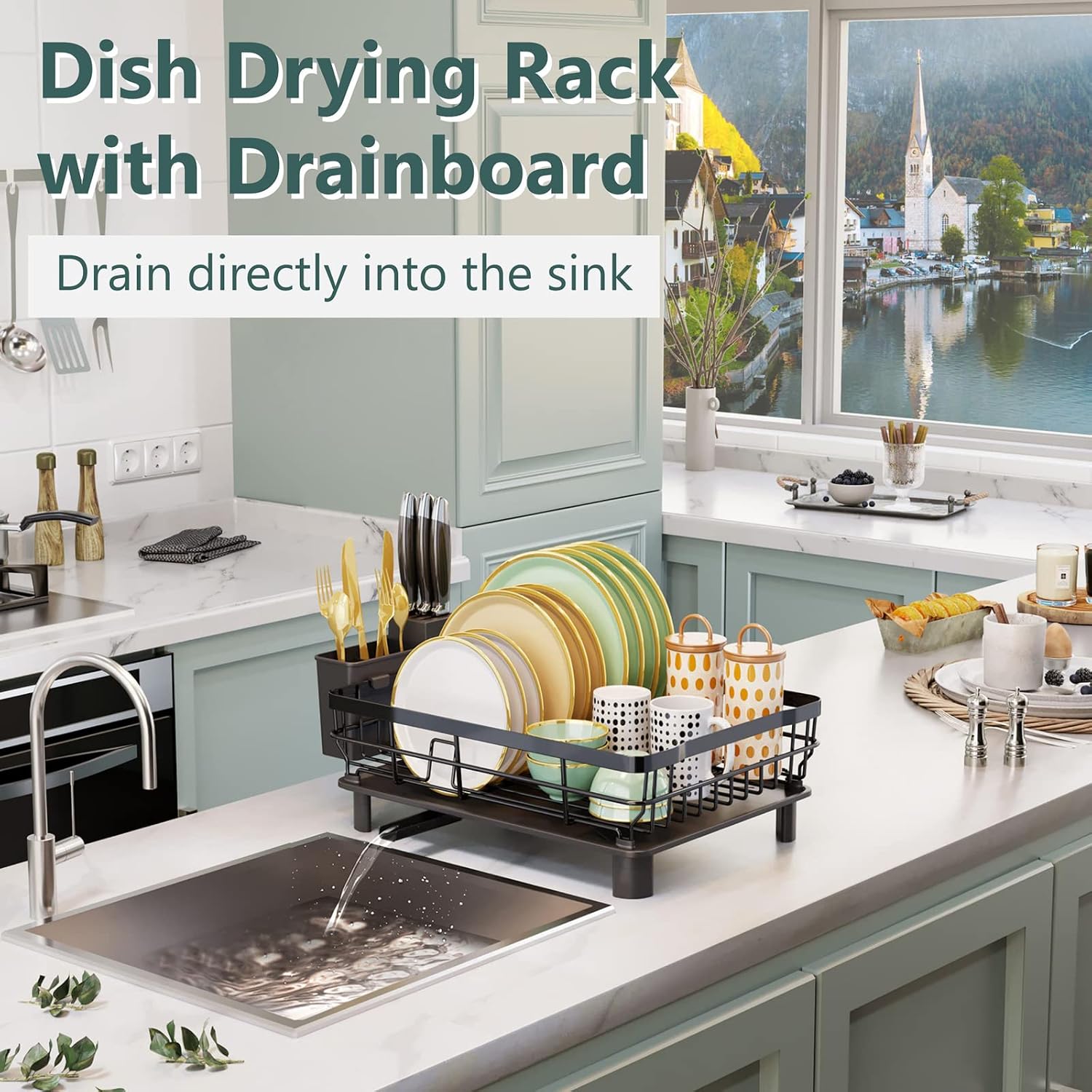 Thumbnail 1 de AIDERLY Dish Drying Rack, Large