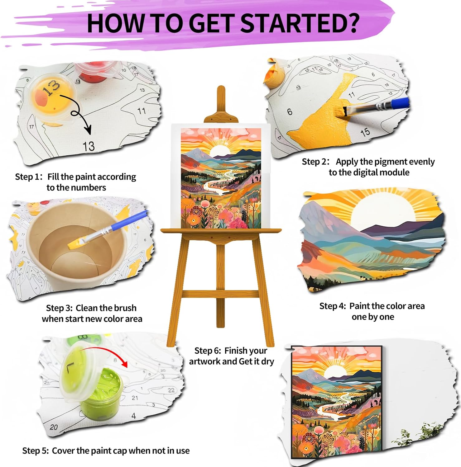Thumbnail 5 de YALKIN Paint by Numbers 40x50cm kit 🎨