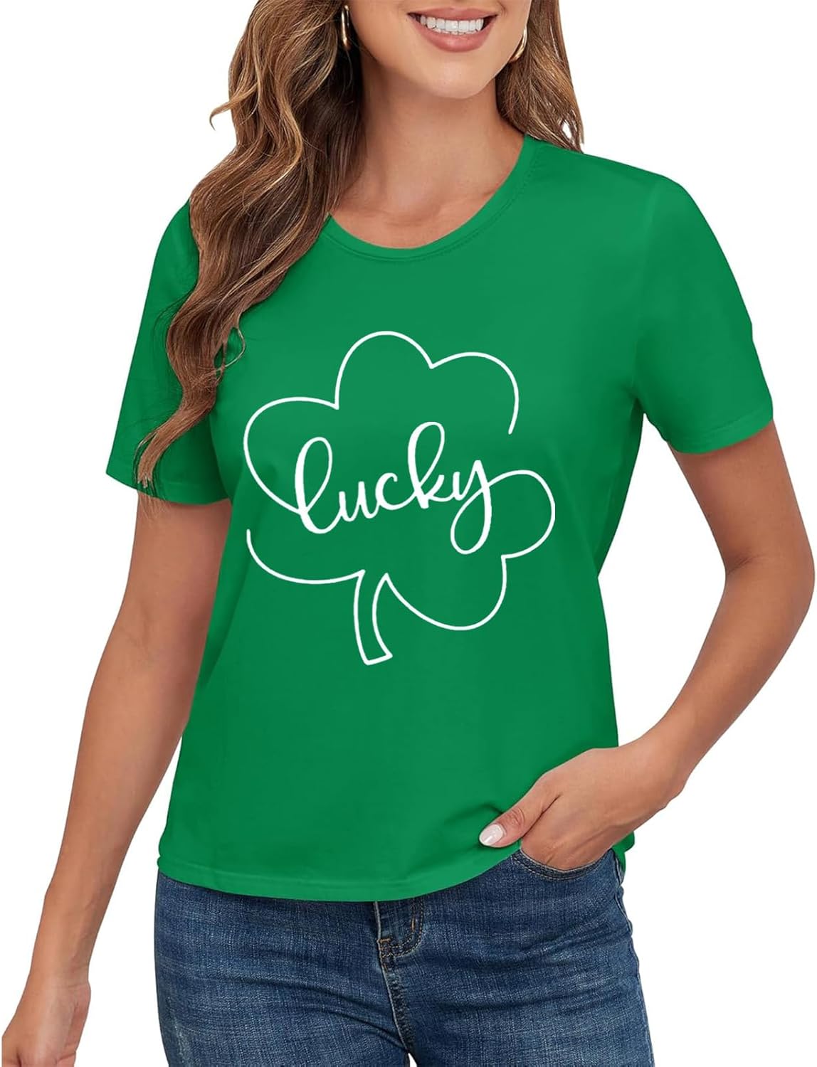 Thumbnail 6 de SEDEX St Patrick's Day Tops Women Shamrock T Shirt – Soft, Slim-Fit St. Patrick’s Day Tee