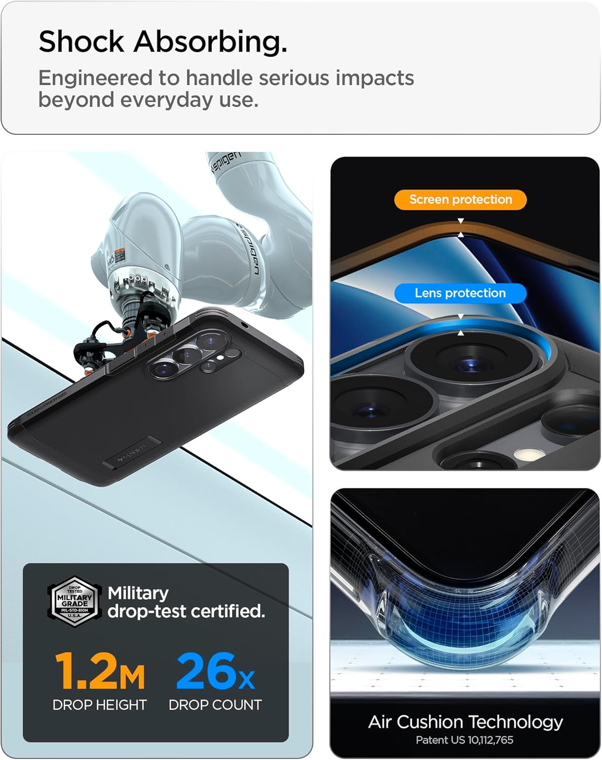 Thumbnail 4 de Spigen Tough Armor MagFit Case for Galaxy S26 Ultra (with Kickstand) – Black