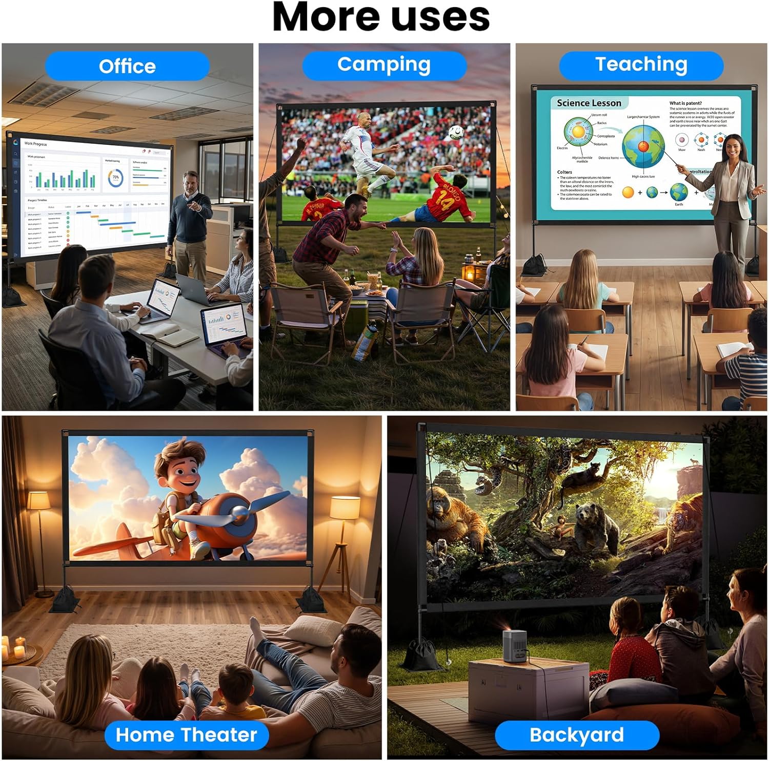 Thumbnail 4 de 120inch Outdoor Projector Screen 16:9 4K 📽️