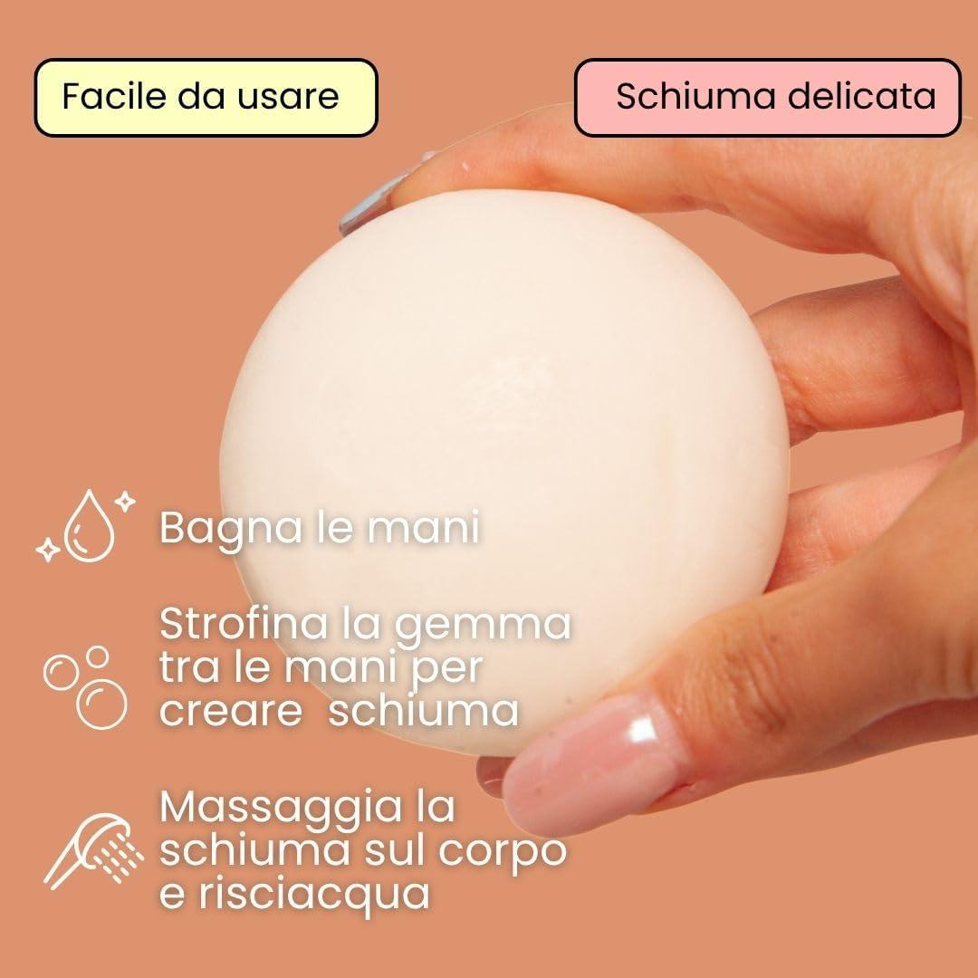 Thumbnail 6 de Enooso Docciaschiuma Solido Nutriente COCCO e VANIGLIA – 80 g, vegan & artigianale, Made in Italy
