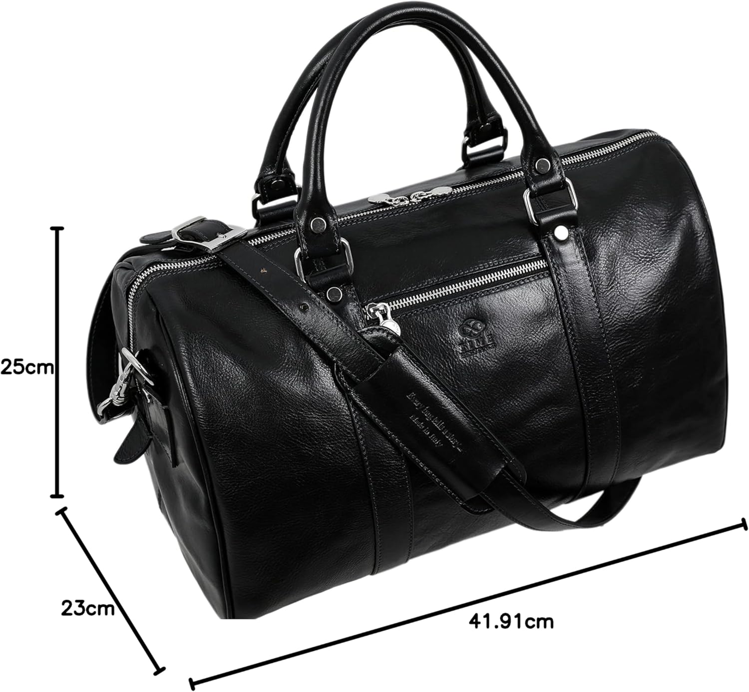 Thumbnail 6 de Time Resistance Full Grain Leather Duffle Bag – Overnight Weekender