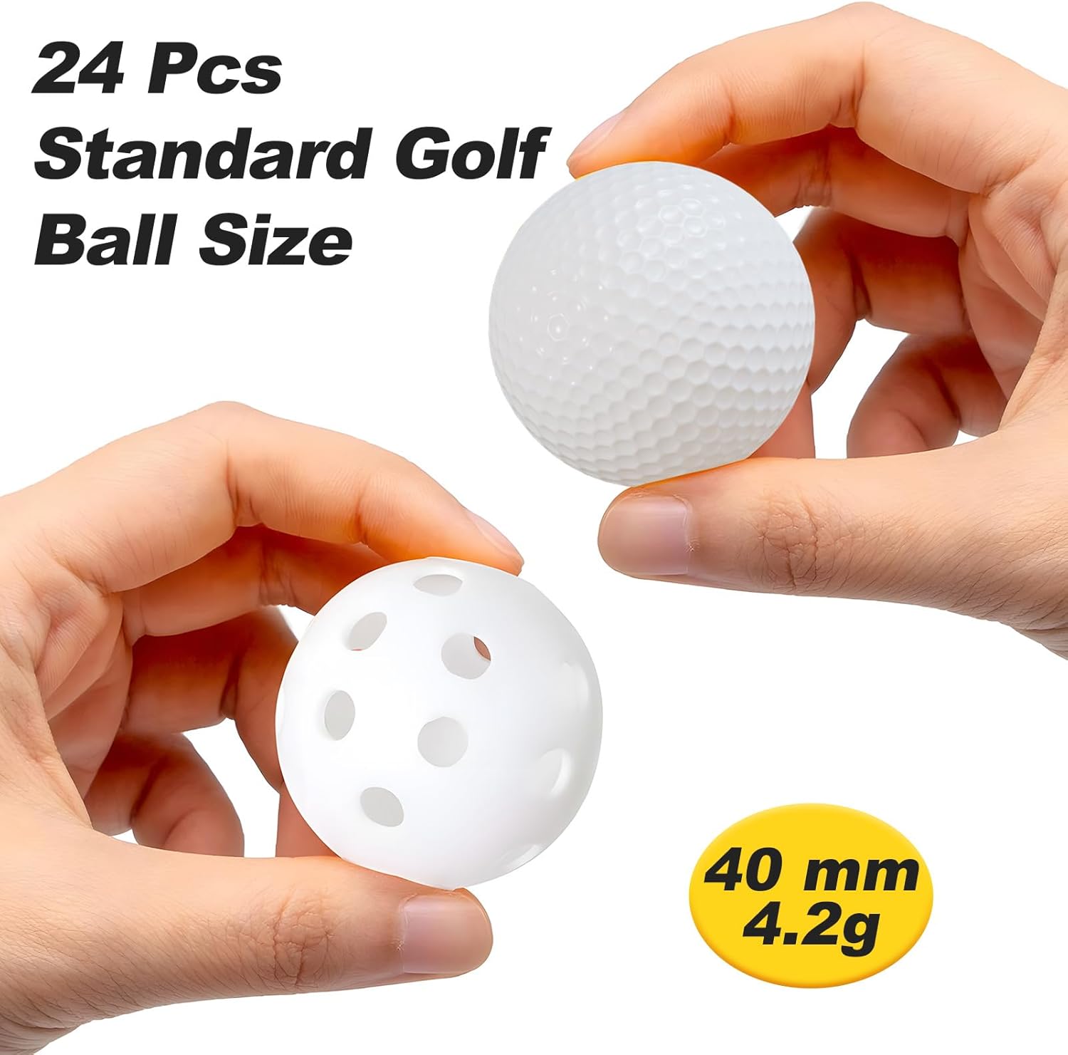 Thumbnail 4 de THIODOON Golf Practice Ball Air Flow Hollow – 40mm, 12 Pack